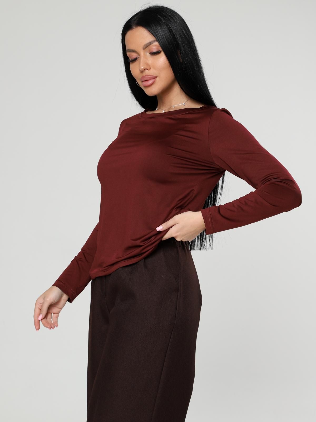 Лонгслив трикотажный в бордовом цвете Iv-capriz(фото8)