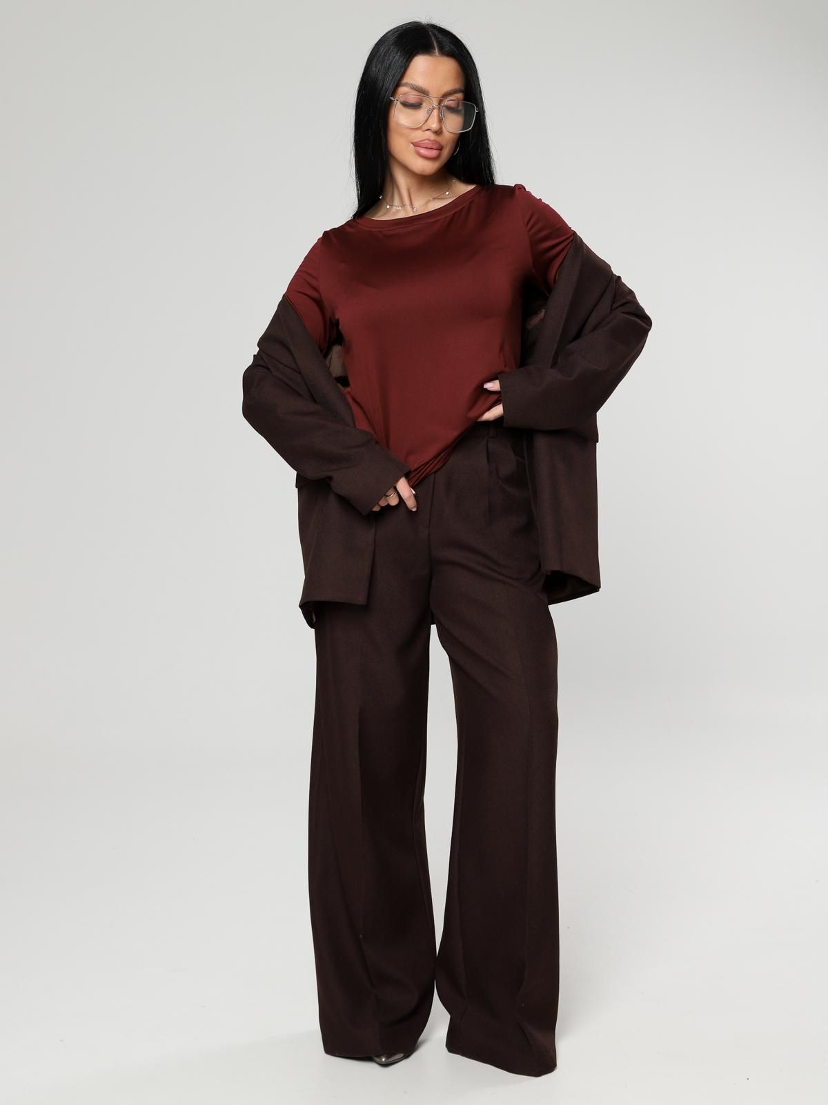 Лонгслив трикотажный в бордовом цвете Iv-capriz(фото6)