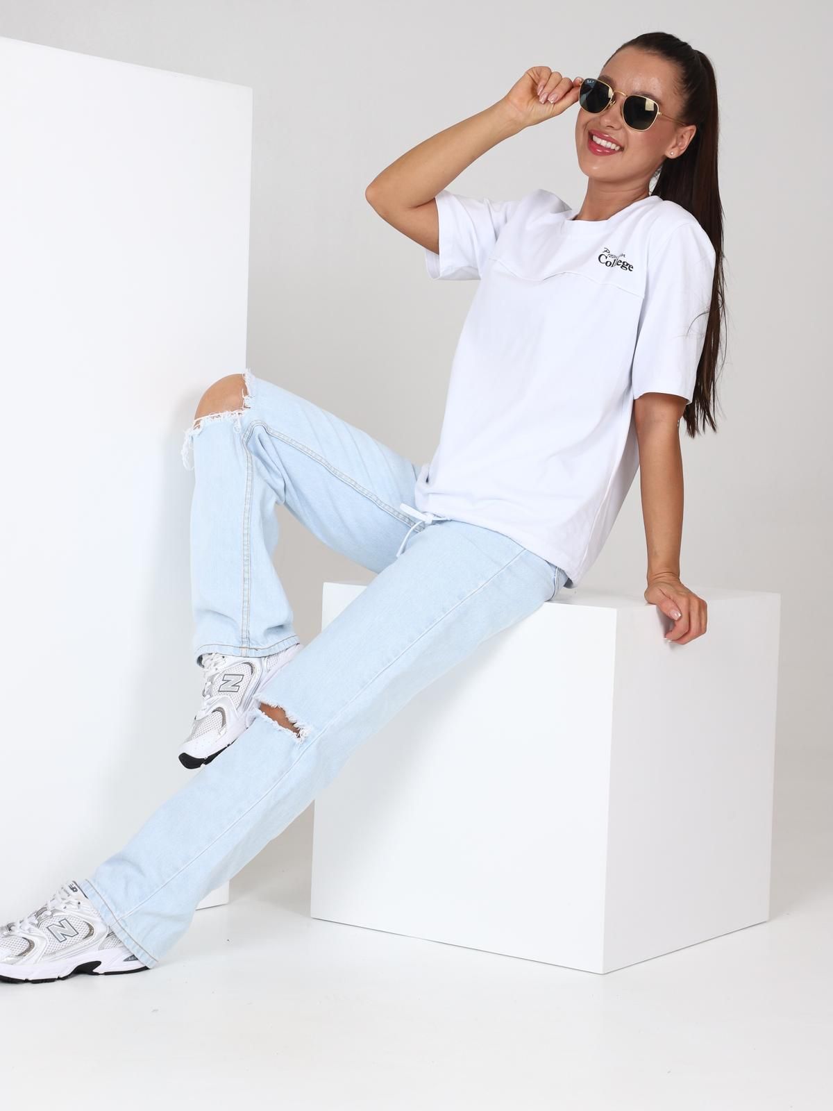 Футболка трикотажная белого цвета Iv-capriz(фото4)