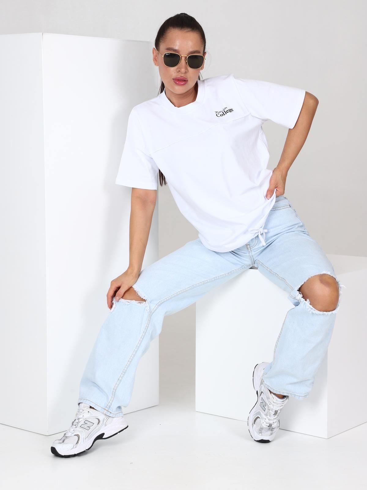 Футболка трикотажная белого цвета Iv-capriz(фото6)