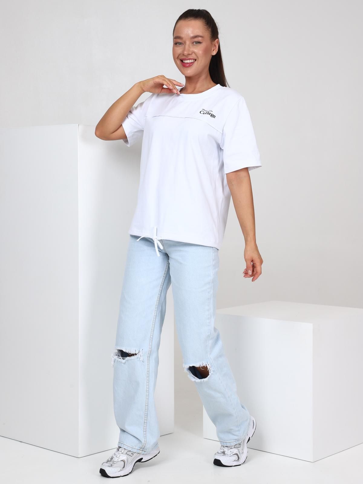 Футболка трикотажная белого цвета Iv-capriz(фото8)