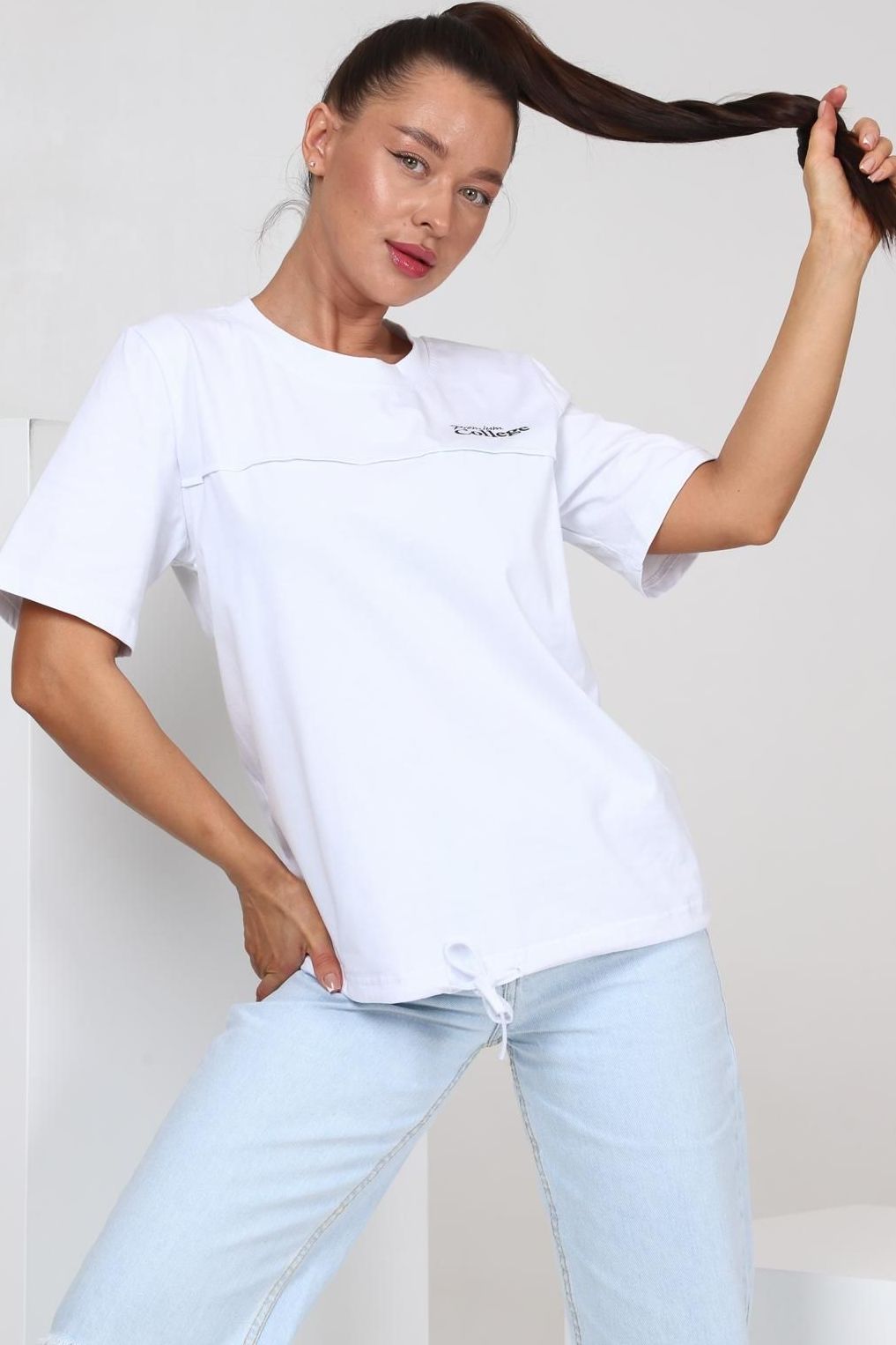 Футболка трикотажная белого цвета Iv-capriz