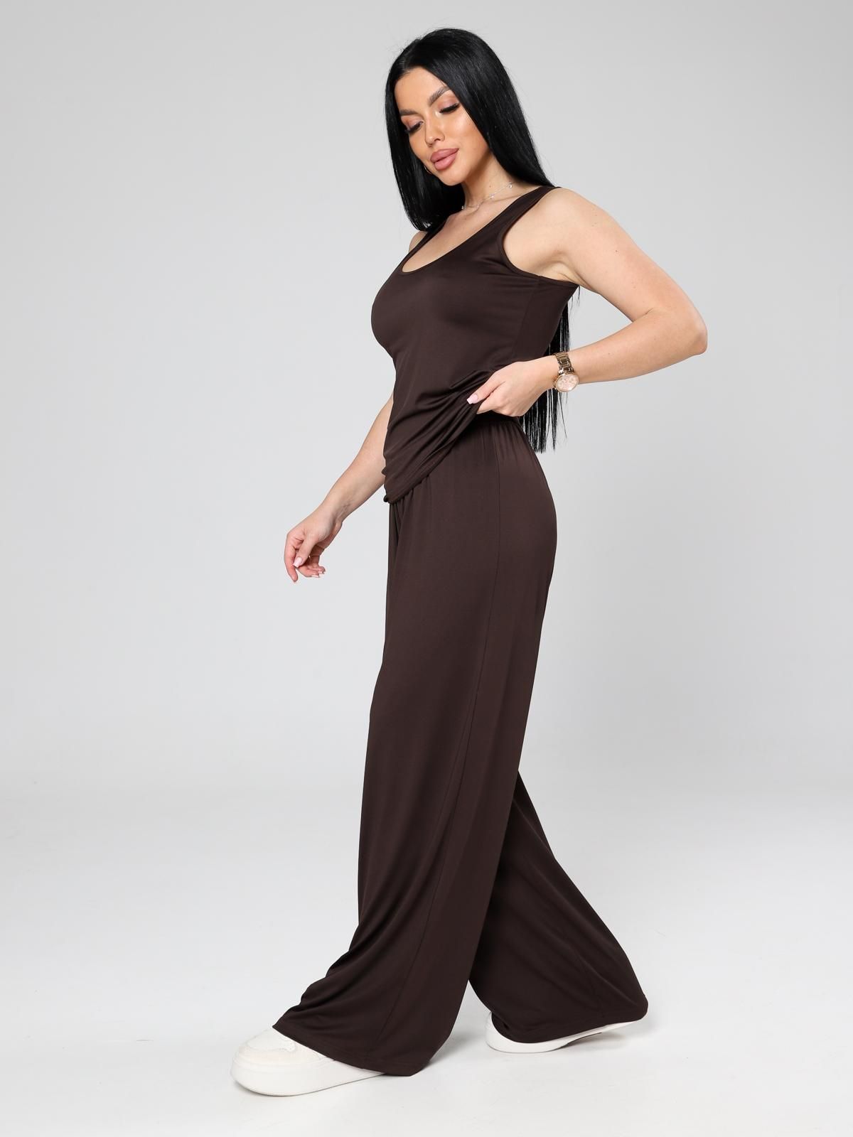 Костюм трикотажный с брюками в шоколадном цвете Iv-capriz(фото6)