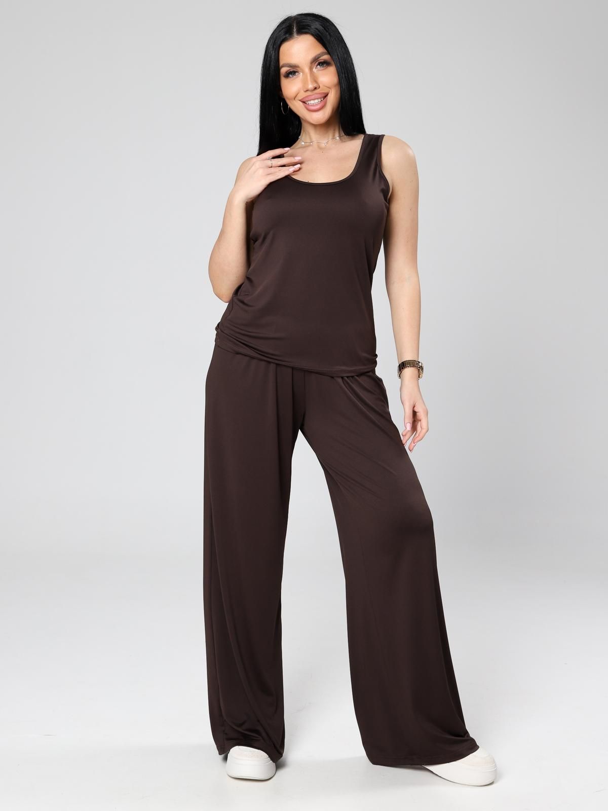 Костюм трикотажный с брюками в шоколадном цвете Iv-capriz(фото2)