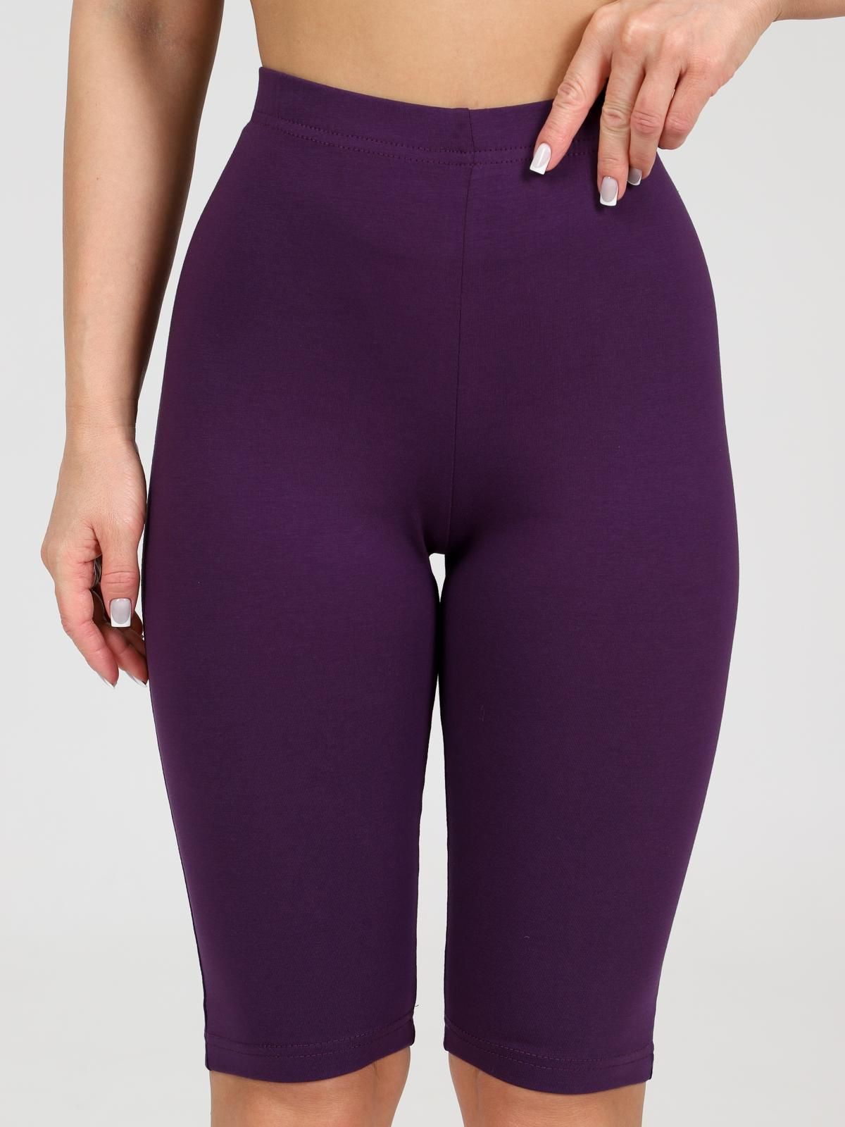 Велосипедки трикотажные в цвете баклажан Iv-capriz(фото4)