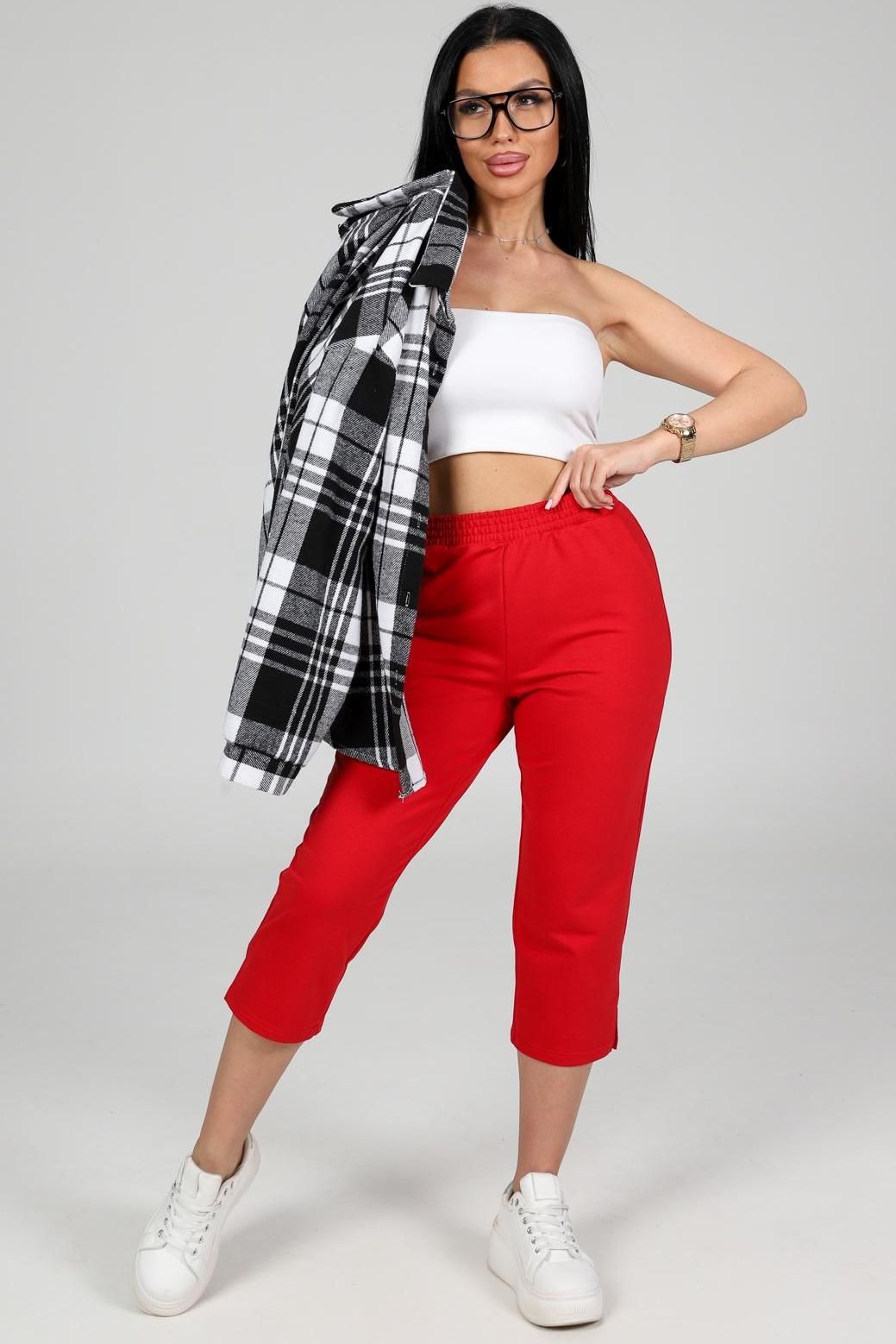 Бриджи трикотажные в красном цвете Iv-capriz