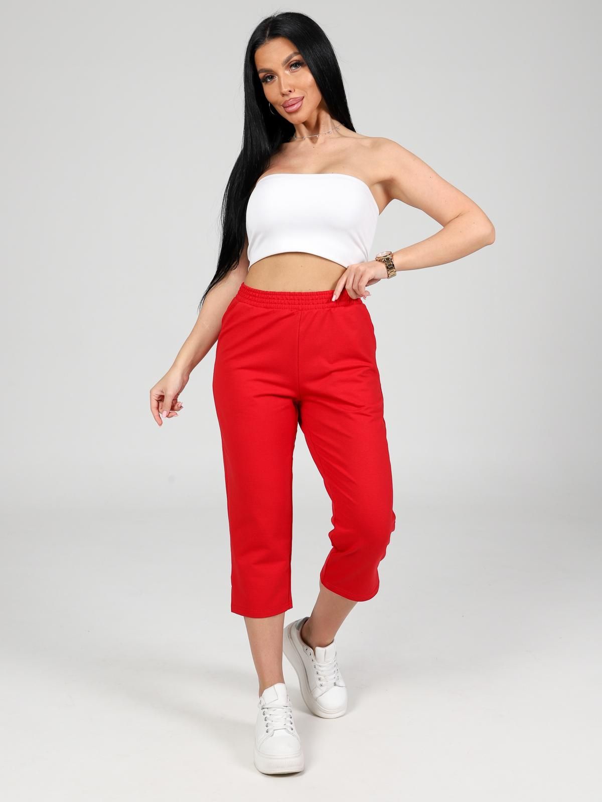 Бриджи трикотажные в красном цвете Iv-capriz(фото2)