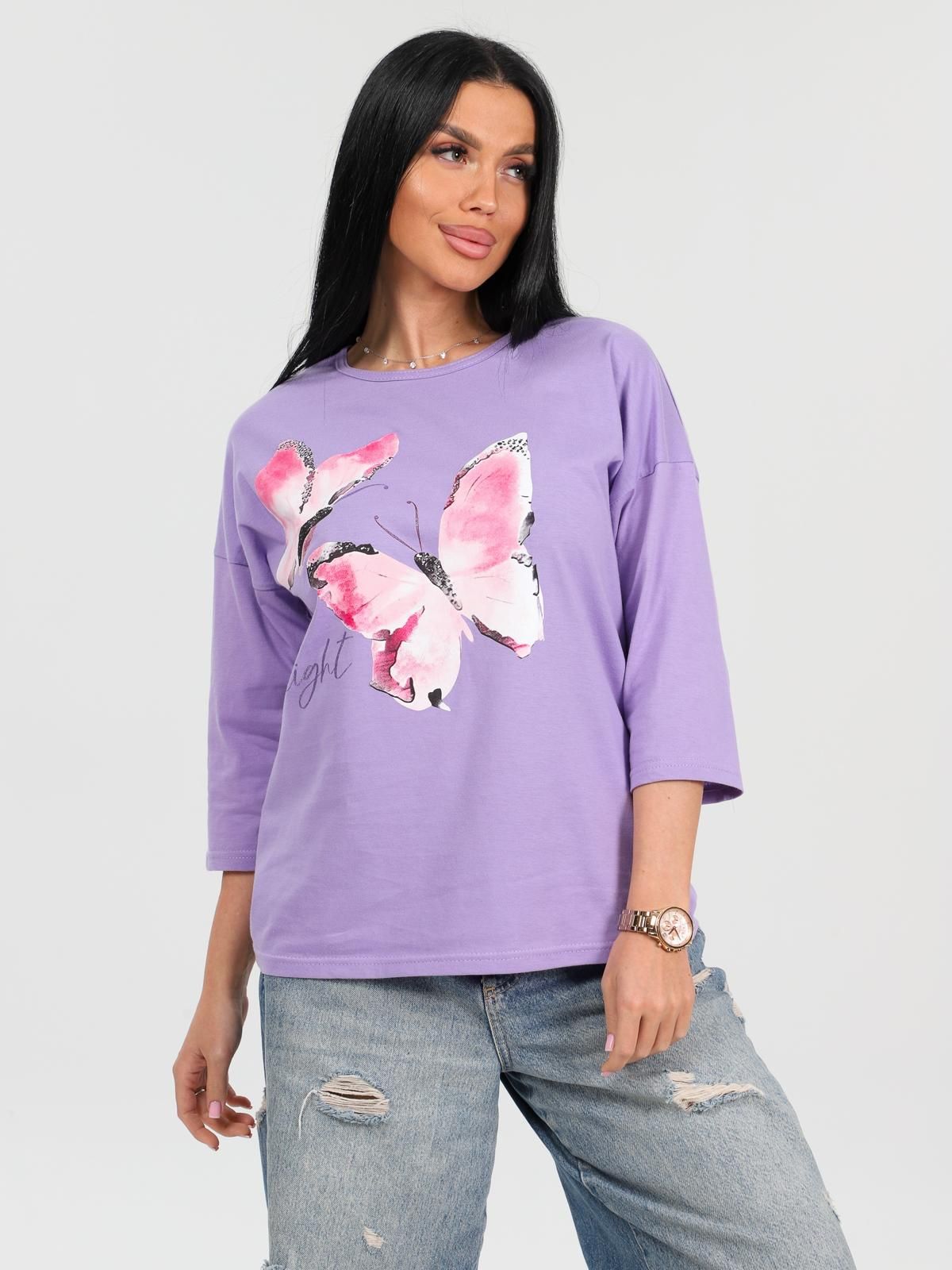 Футболка трикотажная сиреневого цвета Iv-capriz(фото6)