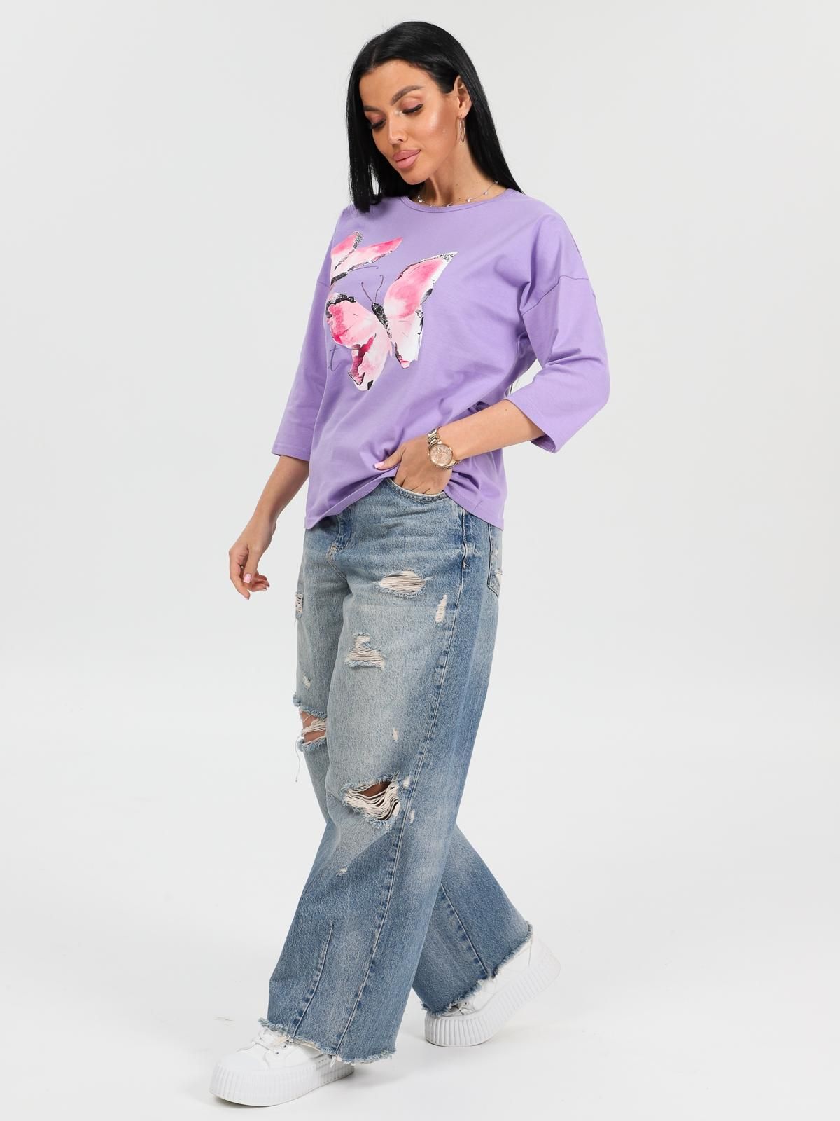 Футболка трикотажная сиреневого цвета Iv-capriz(фото7)