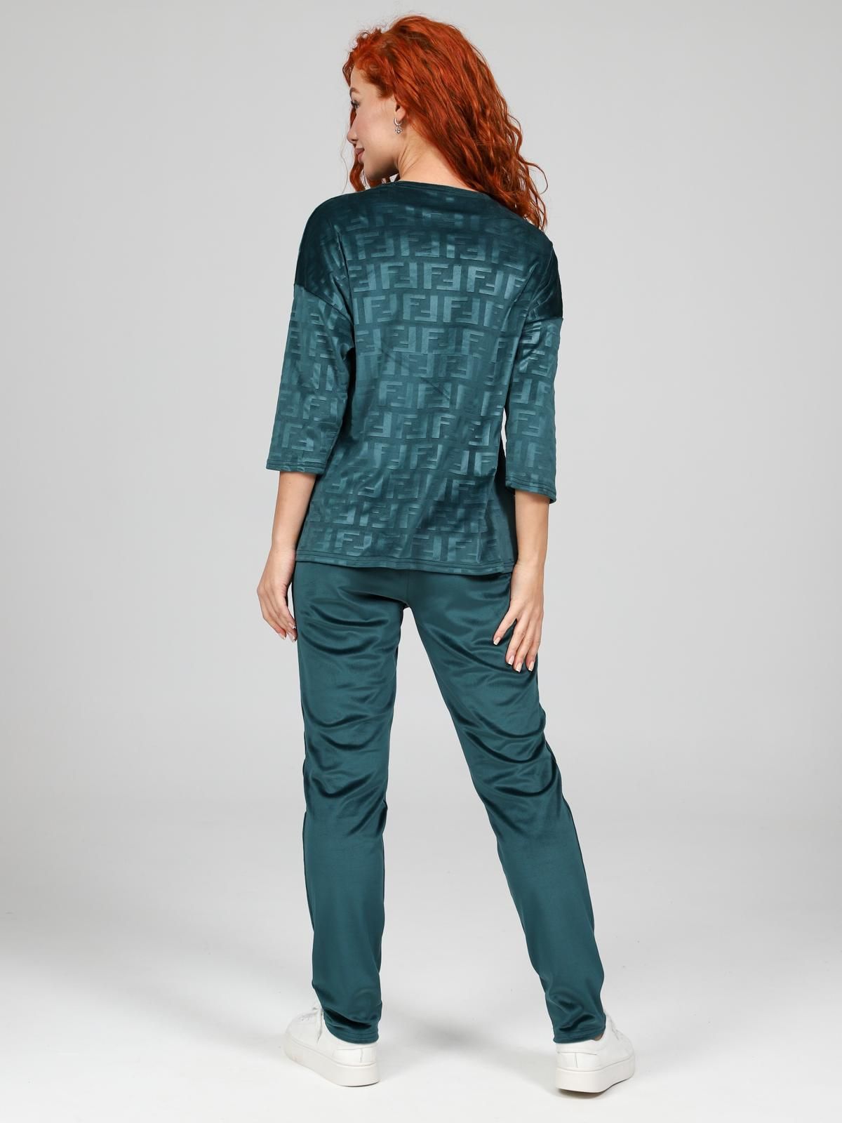 Костюм велюровый с брюками в изумрудном цвете Iv-capriz(фото9)