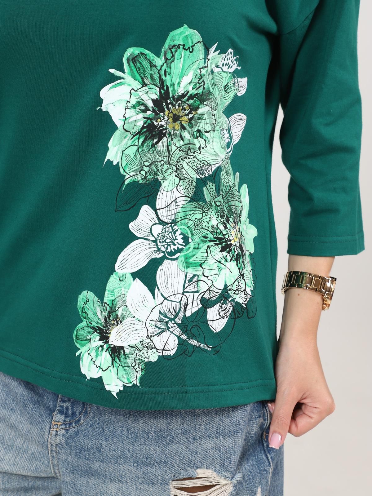 Футболка трикотажная зелёного цвета Iv-capriz(фото5)