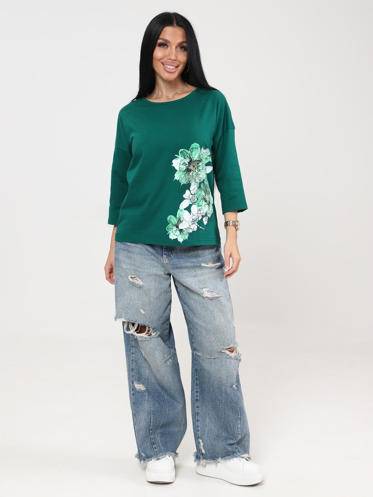 Футболка трикотажная зелёного цвета Iv-capriz(фото6)