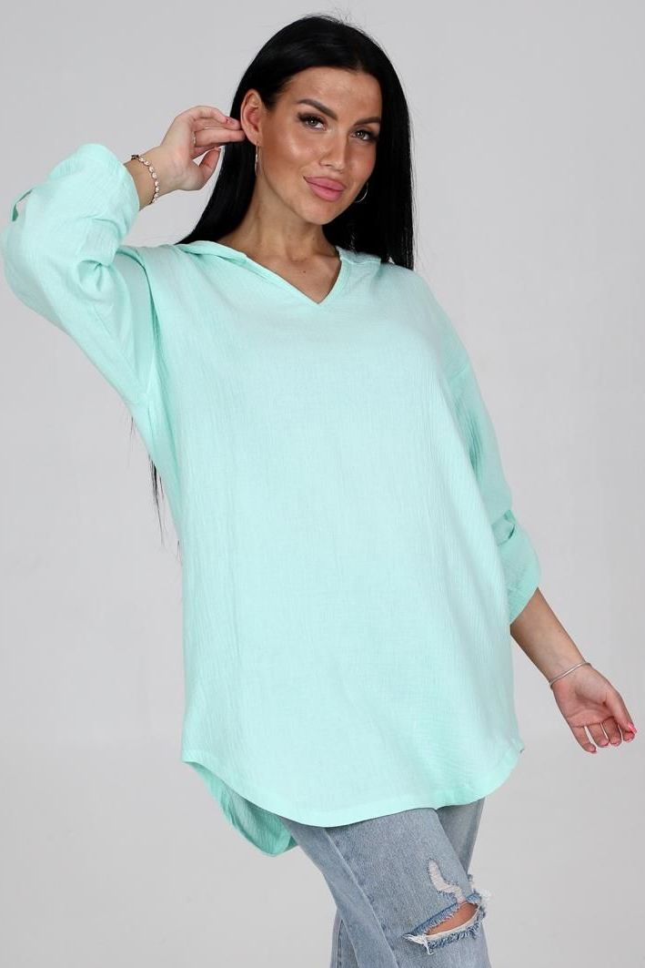 Туника из муслина в цвете ментол Iv-capriz