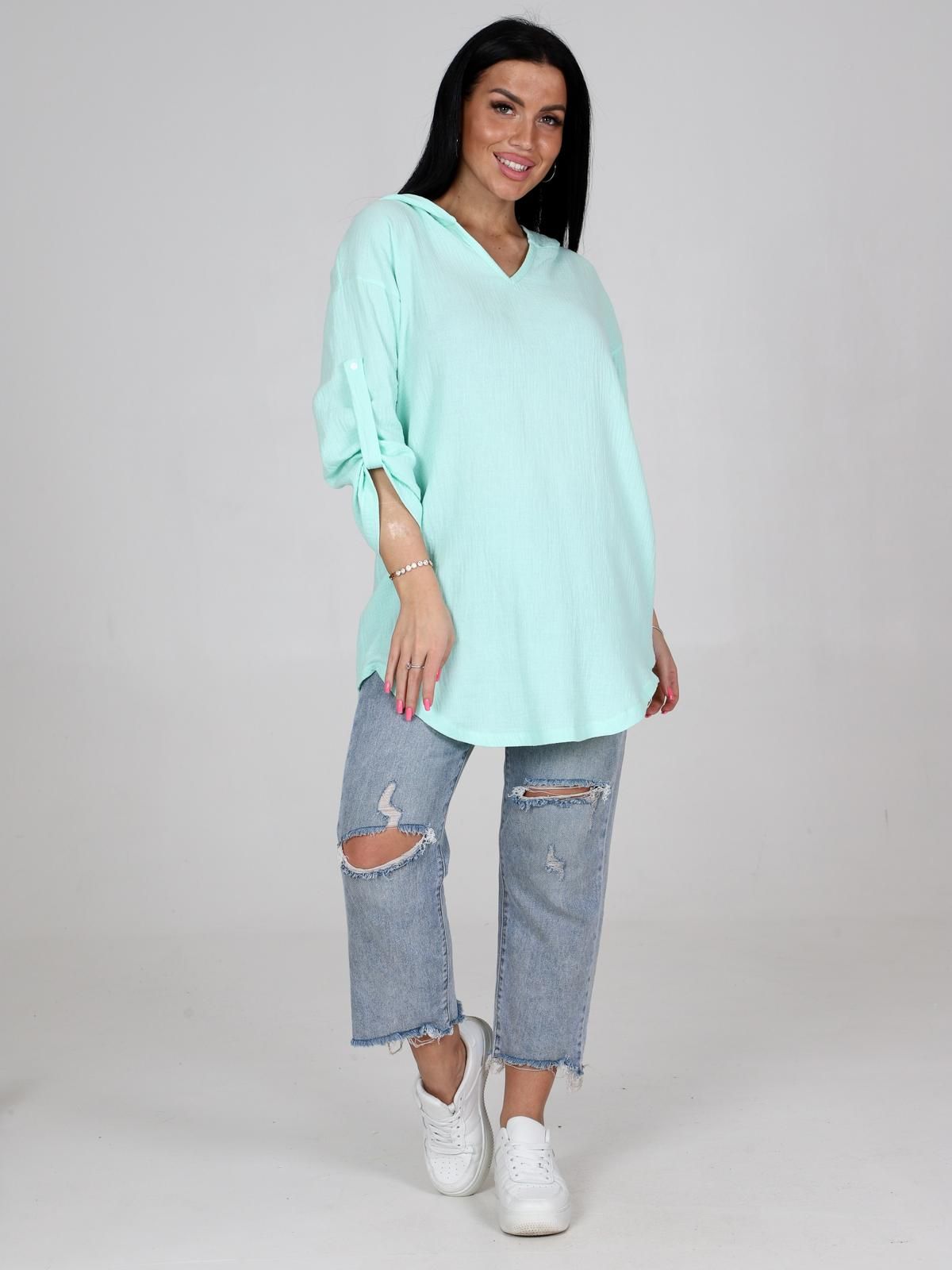 Туника из муслина в цвете ментол Iv-capriz(фото2)