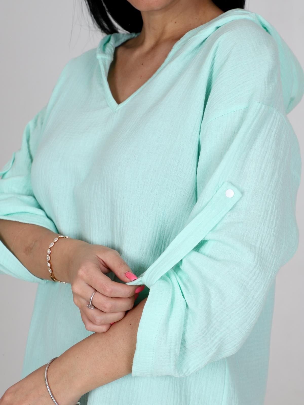 Туника из муслина в цвете ментол Iv-capriz(фото5)