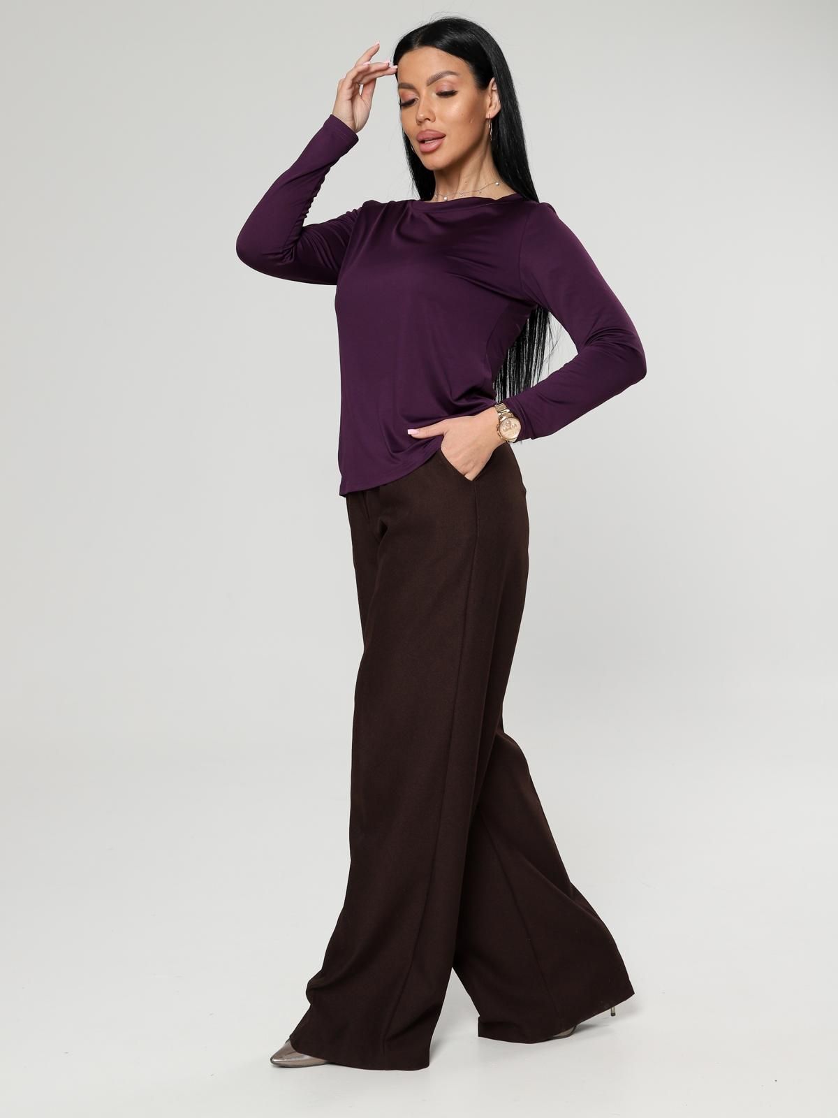 Лонгслив трикотажный в цвете баклажан Iv-capriz(фото5)