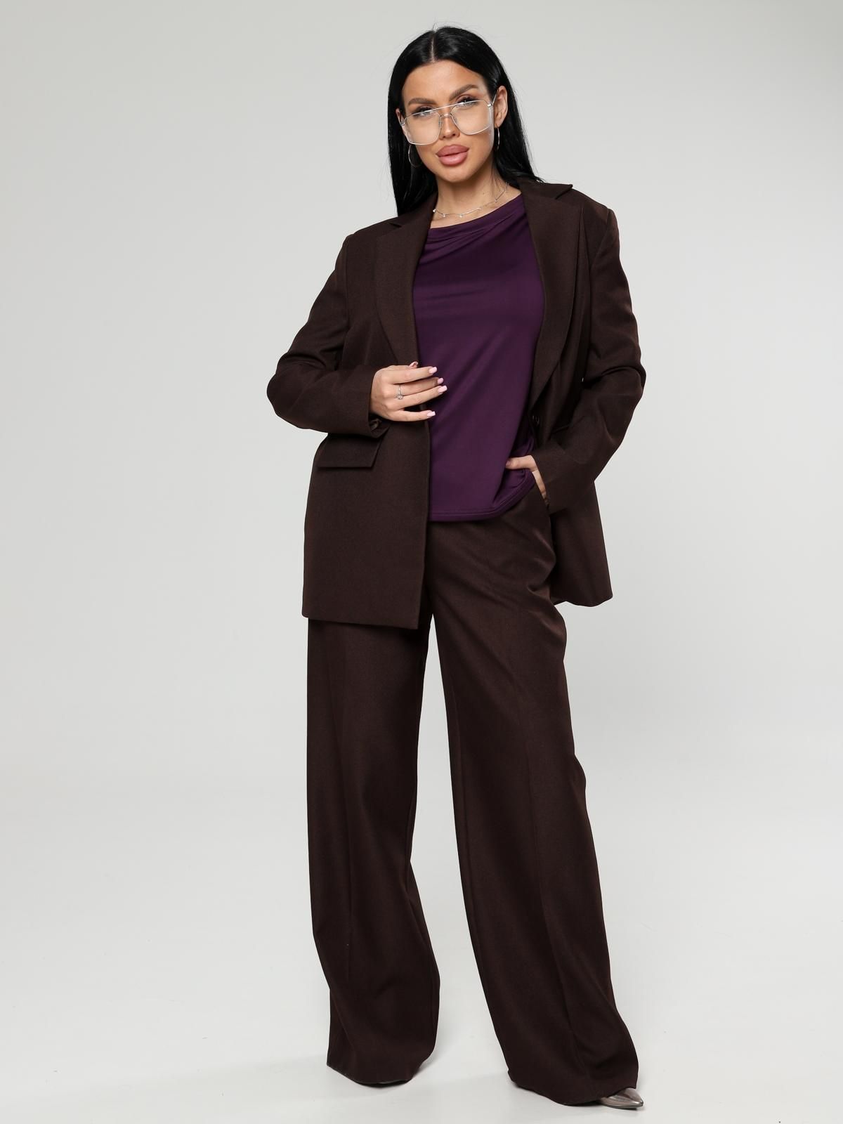 Лонгслив трикотажный в цвете баклажан Iv-capriz(фото7)