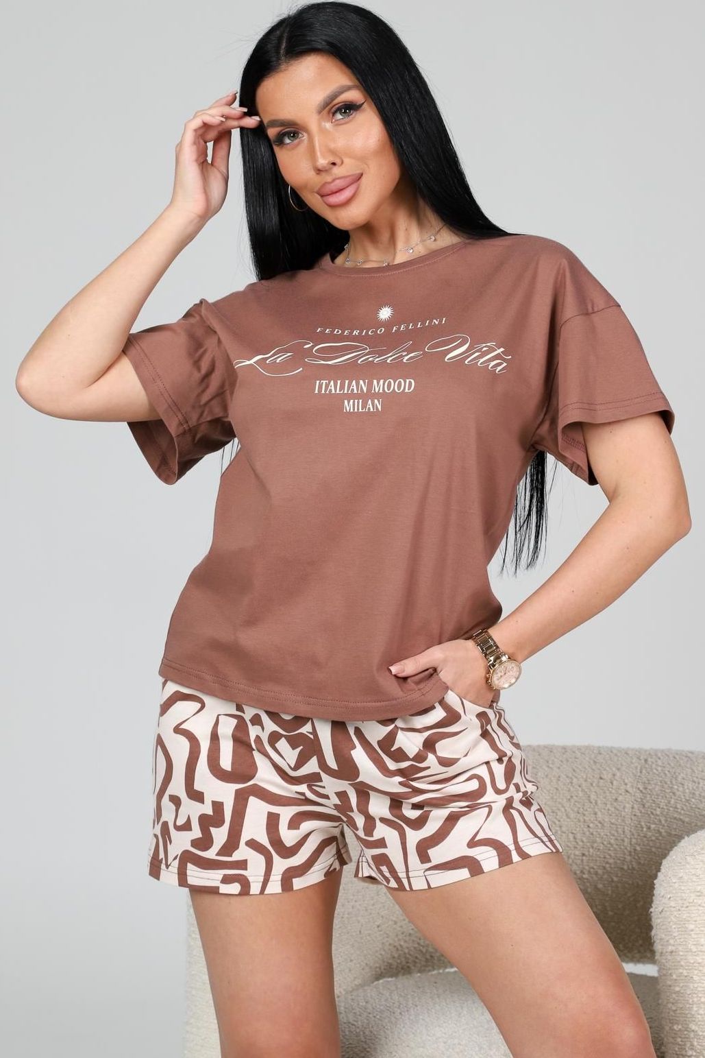 Пижама трикотажная с шортами Iv-capriz