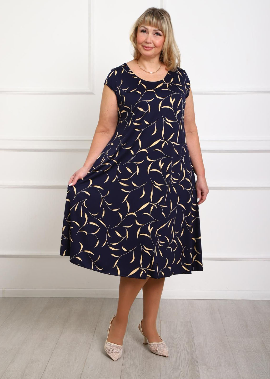 Платье трикотажное с принтом Iv-capriz(фото4)