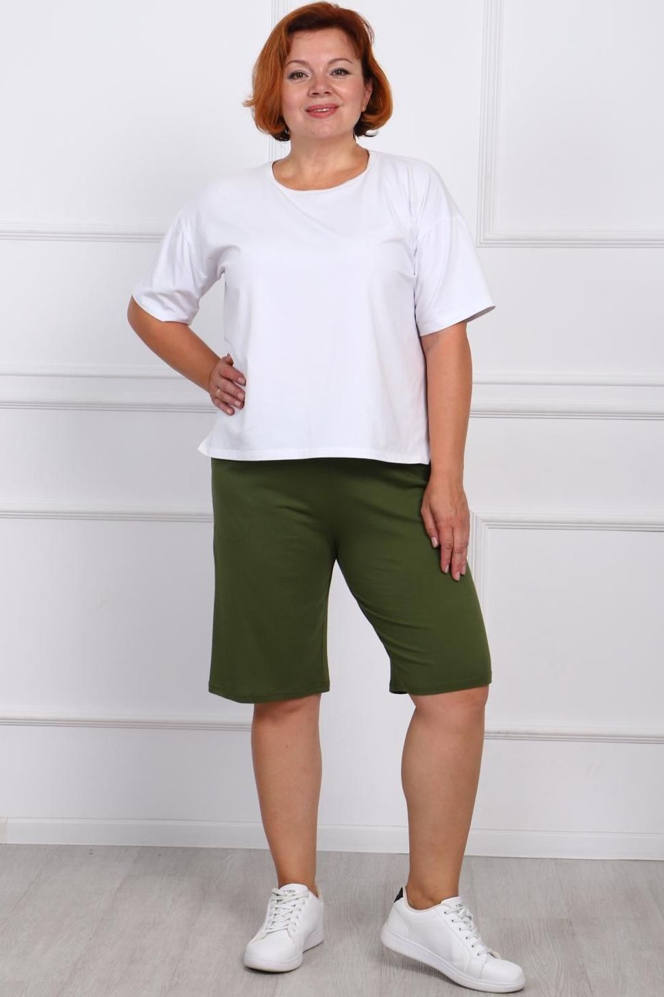 Шорты с карманами в цвете хаки Iv-capriz