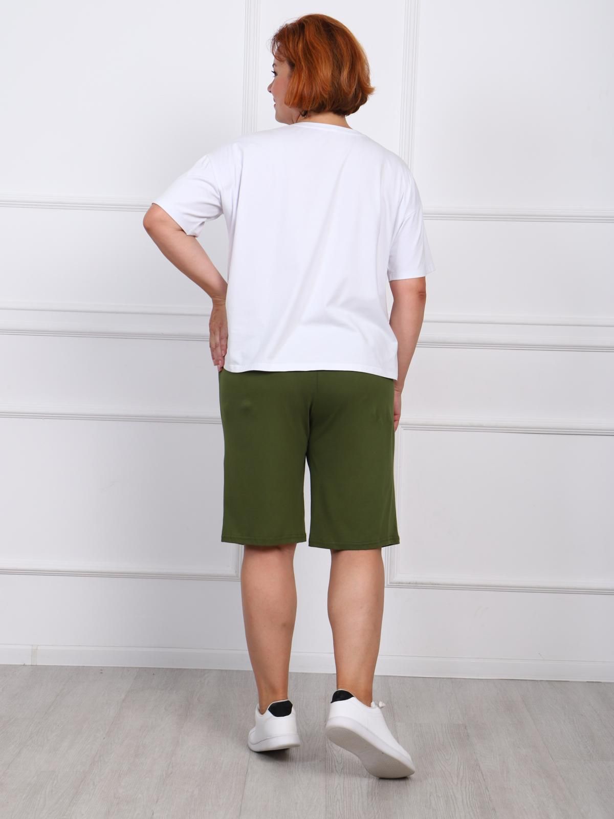 Шорты с карманами в цвете хаки Iv-capriz(фото7)