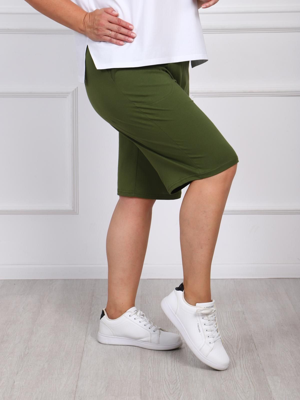 Шорты с карманами в цвете хаки Iv-capriz(фото3)