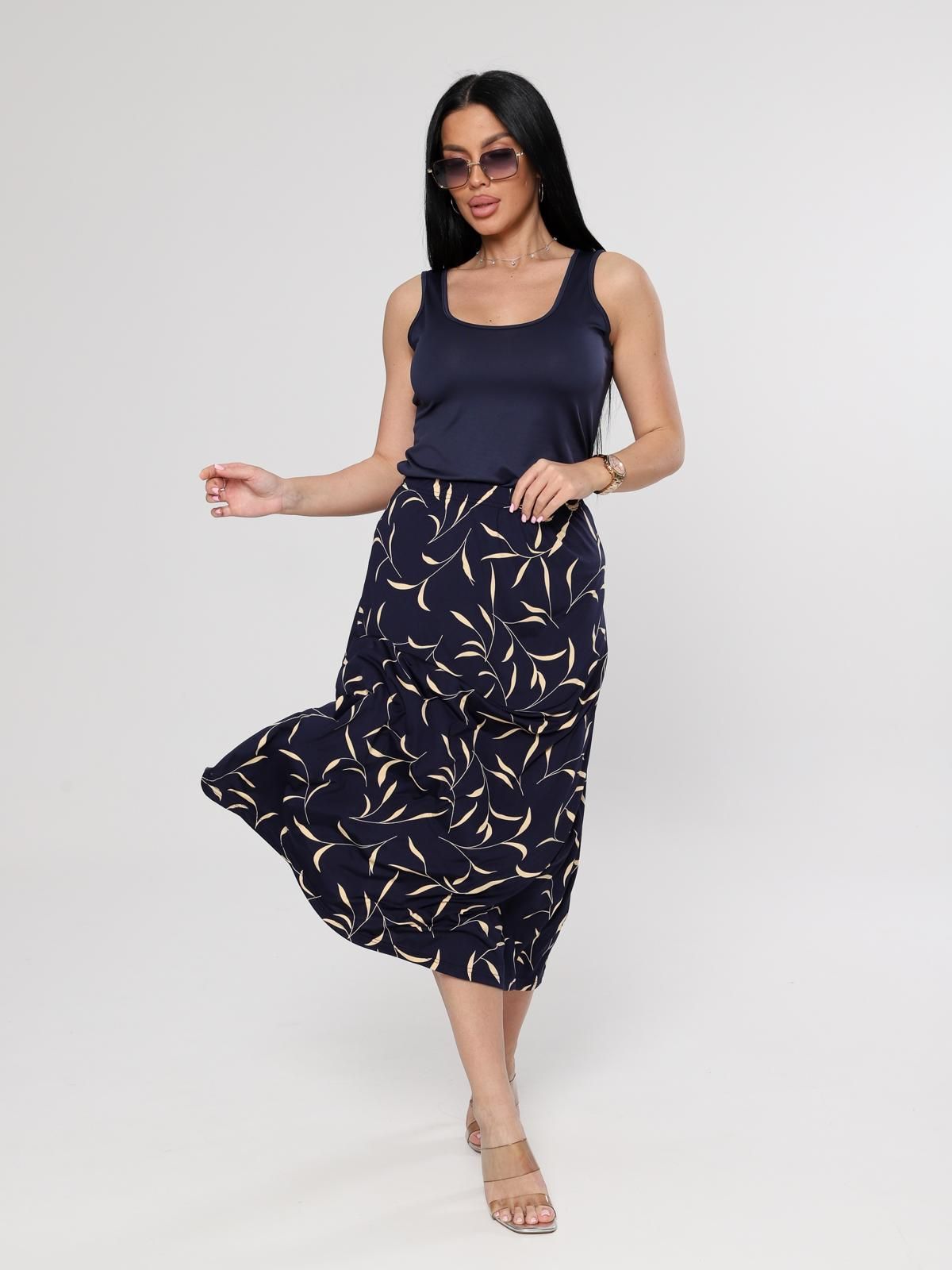 Майка тёмно-синяя из трикотажа Iv-capriz(фото6)