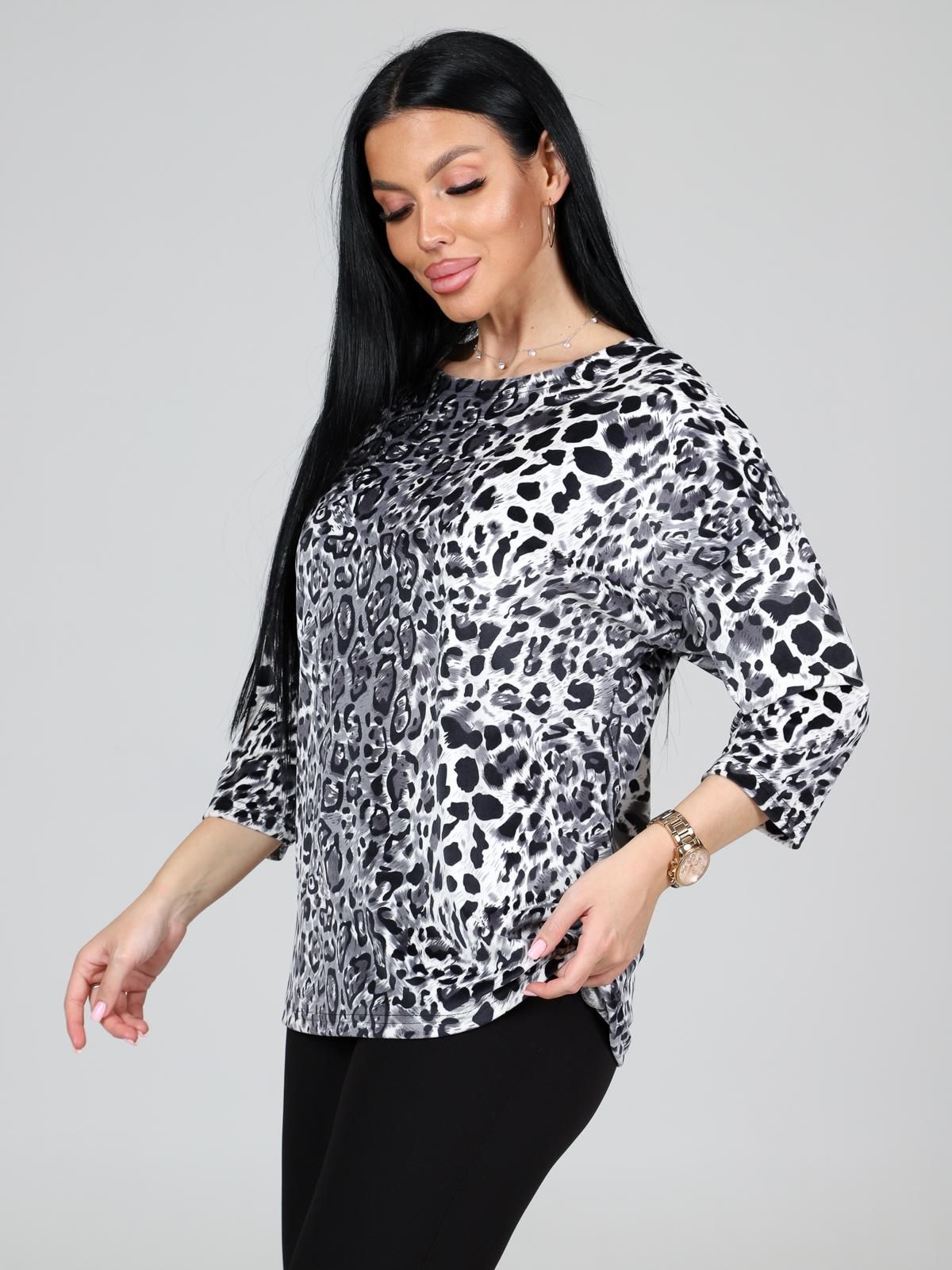 Свитшот велюровый с леопардовым принтом Iv-capriz(фото6)