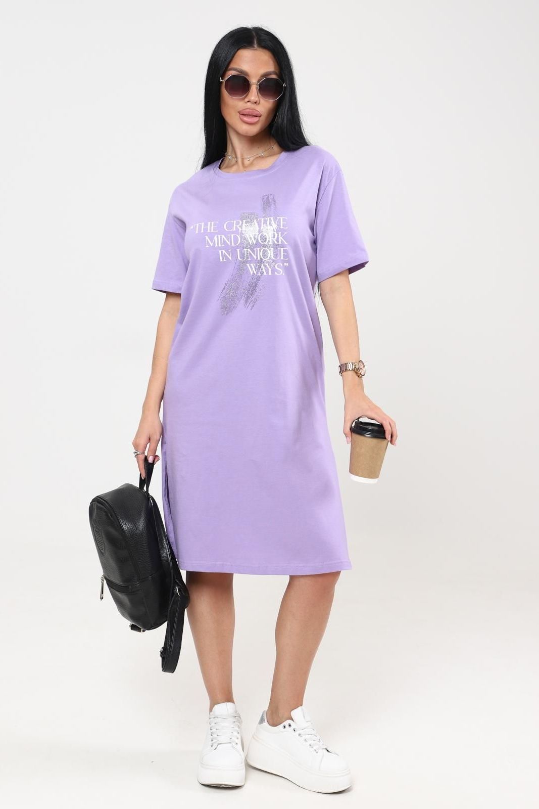 Платье домашнее трикотажное с принтом Iv-capriz