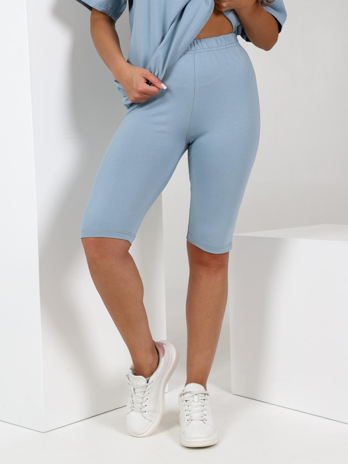 Велосипедки трикотажные в серо-голубом цвете Iv-capriz(фото7)