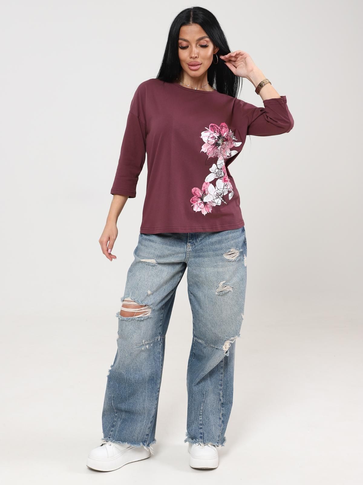 Футболка трикотажная лилового цвета Iv-capriz(фото4)