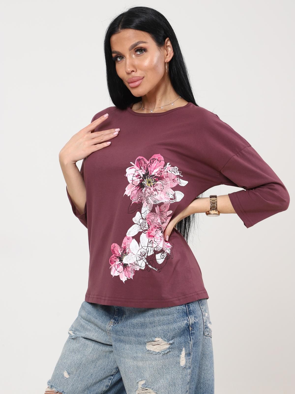 Футболка трикотажная лилового цвета Iv-capriz(фото3)