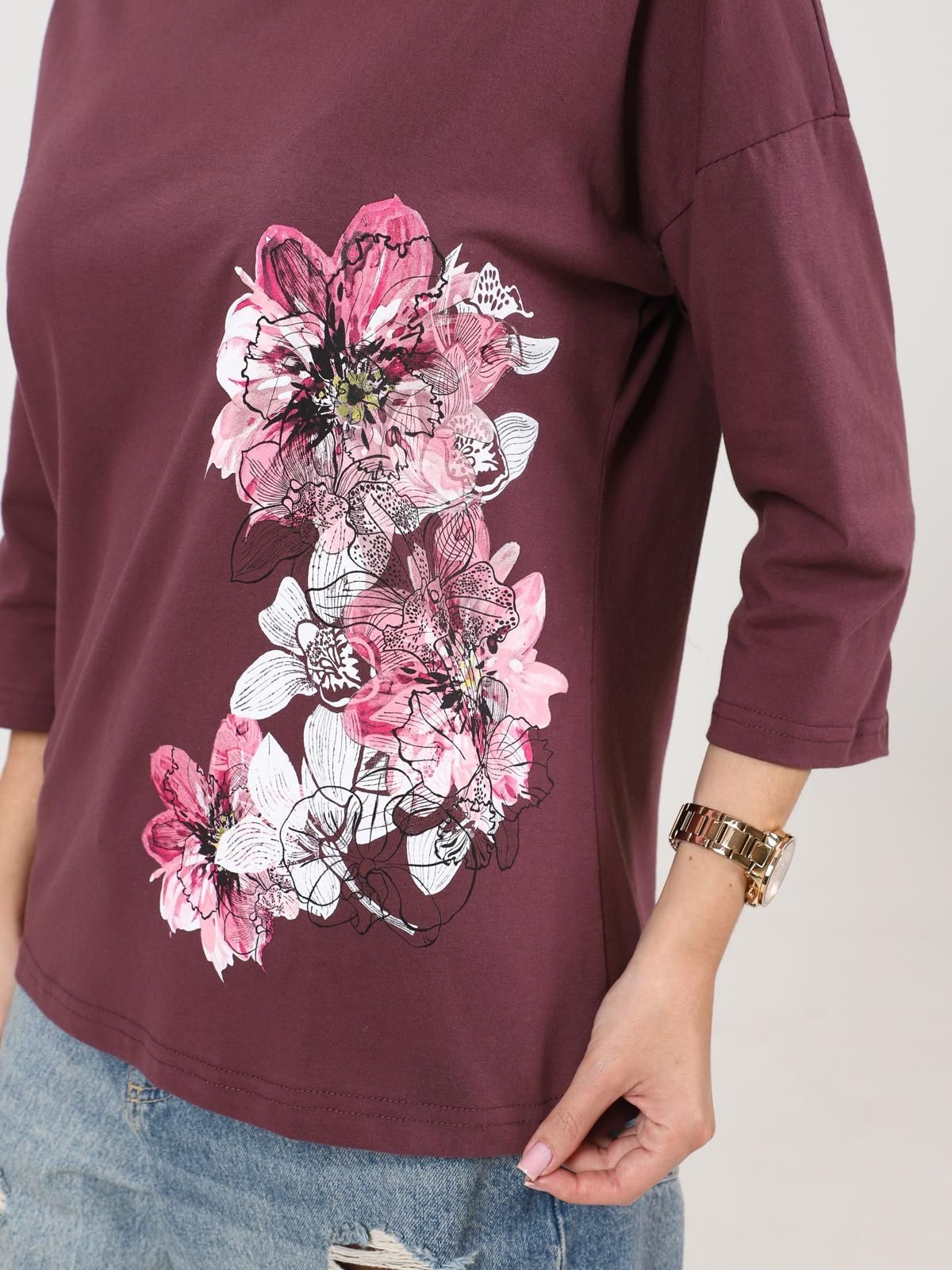 Футболка трикотажная лилового цвета Iv-capriz(фото5)