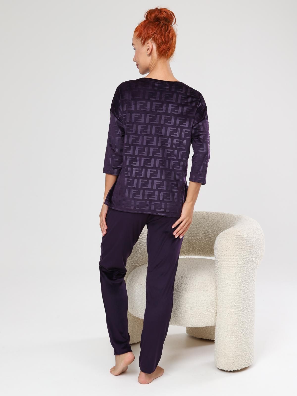 Костюм велюровый с брюками в цвете слива Iv-capriz(фото9)