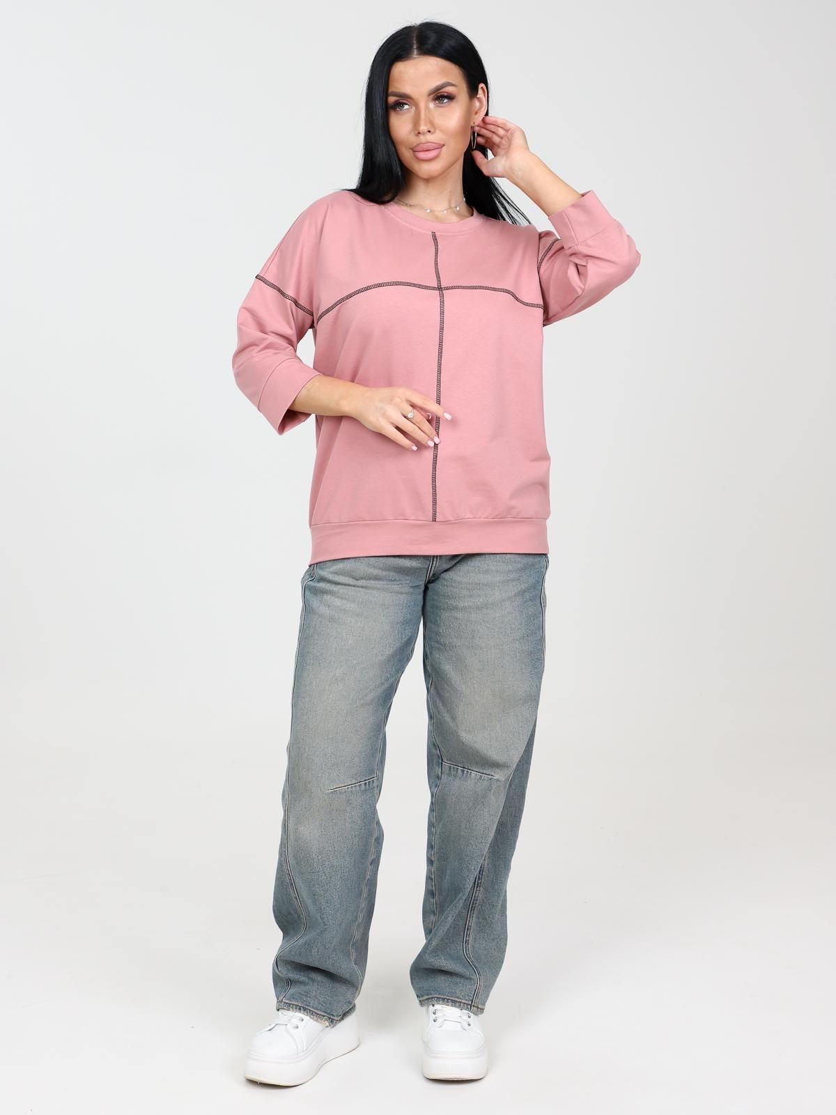 Свитшот из футера пудрового цвета Iv-capriz(фото4)