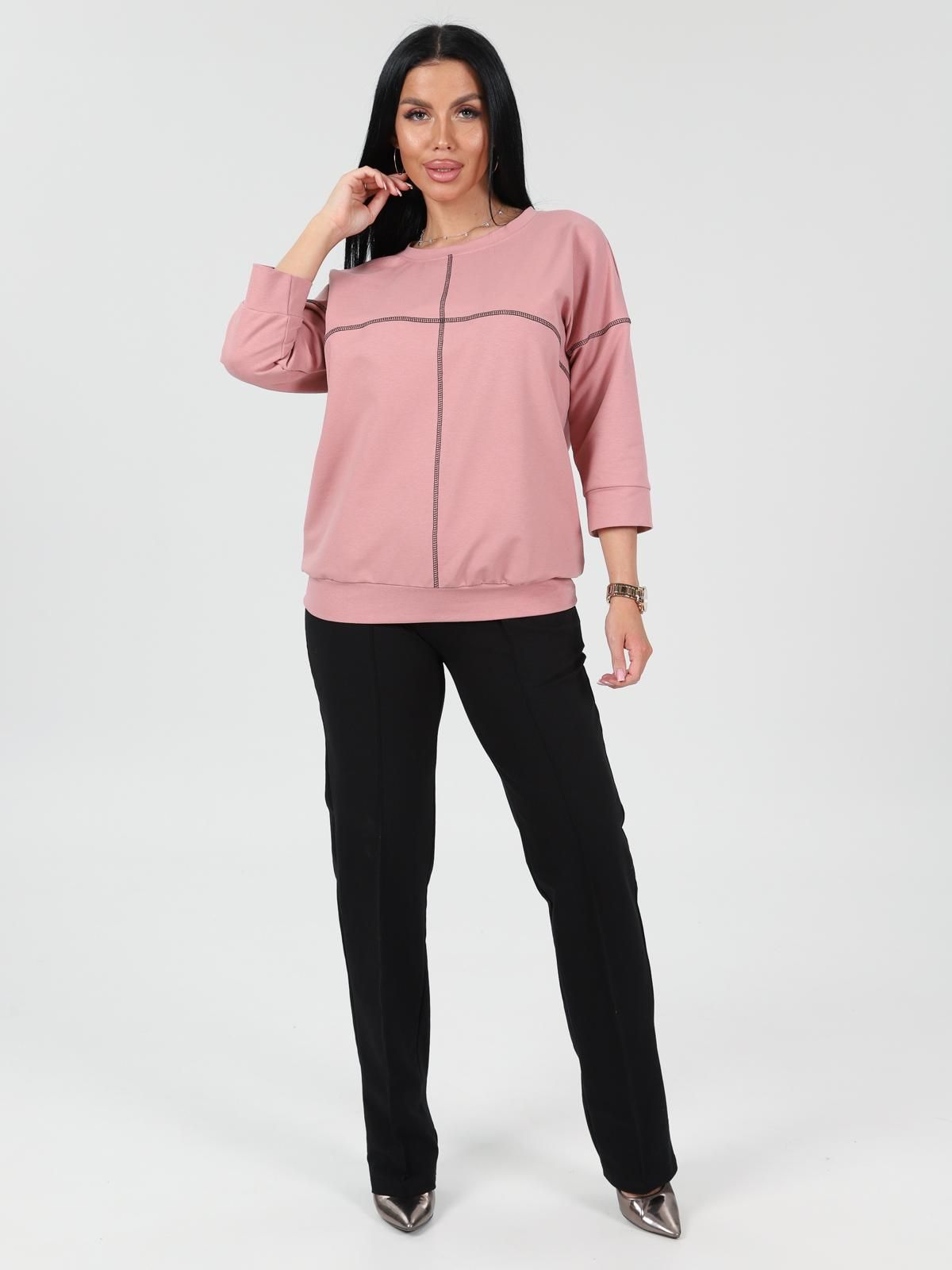 Свитшот из футера пудрового цвета Iv-capriz(фото2)