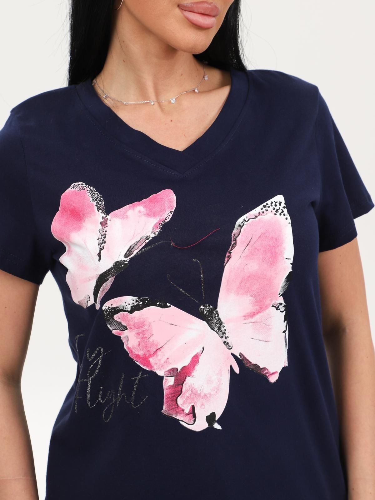 Футболка трикотажная тёмно-синего цвета Iv-capriz(фото5)