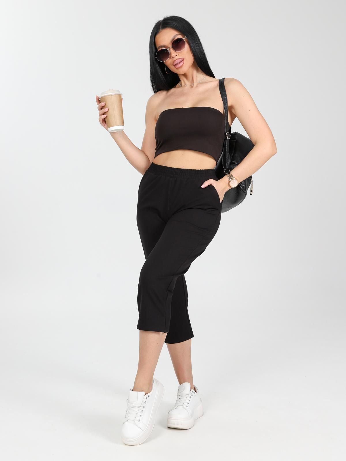 Бриджи трикотажные в чёрном цвете Iv-capriz(фото4)