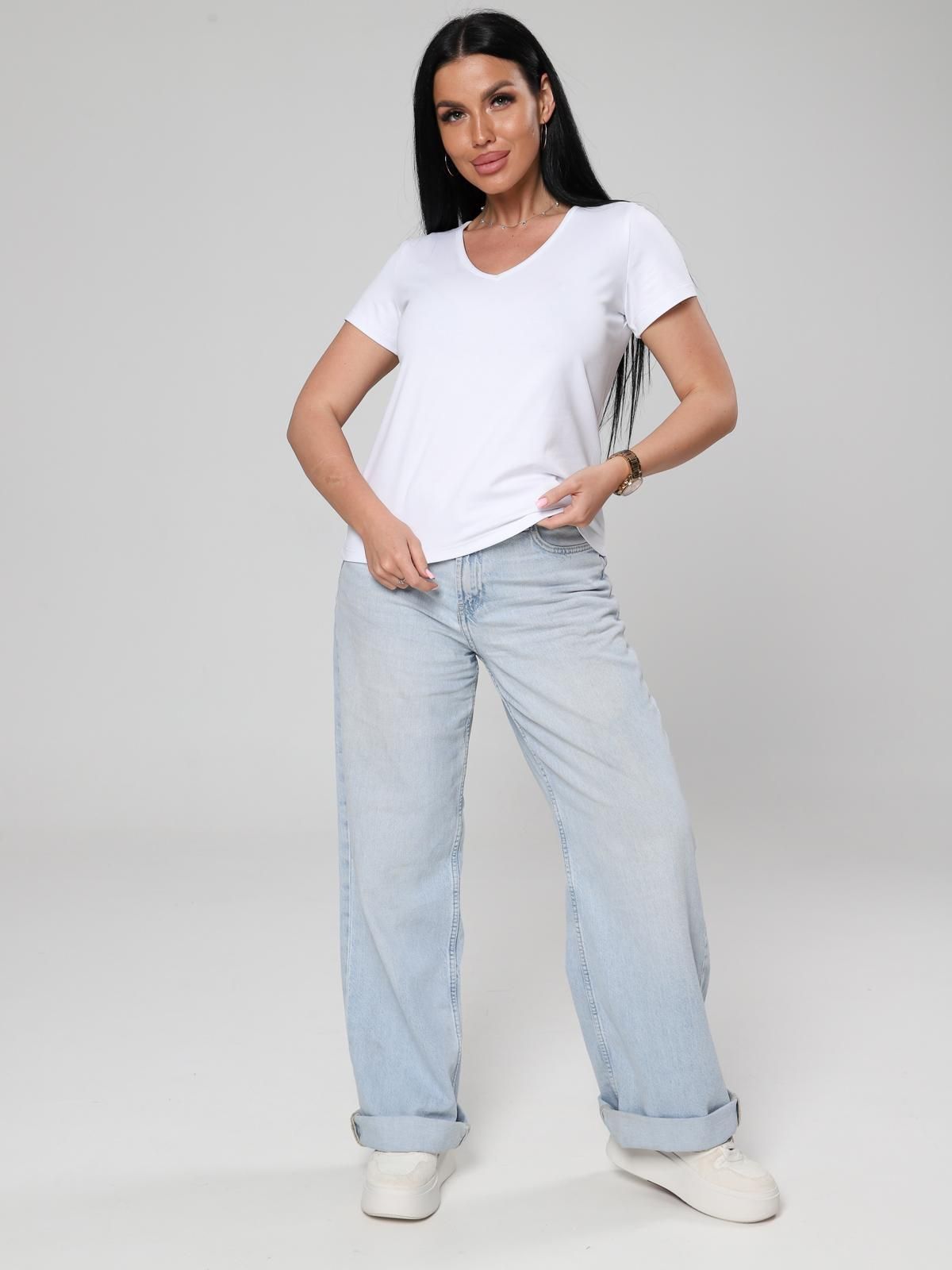 Футболка трикотажная белого цвета Iv-capriz(фото4)