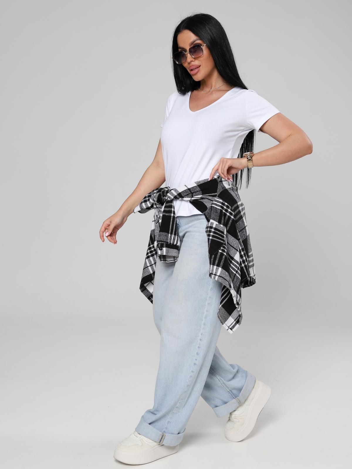 Футболка трикотажная белого цвета Iv-capriz(фото7)