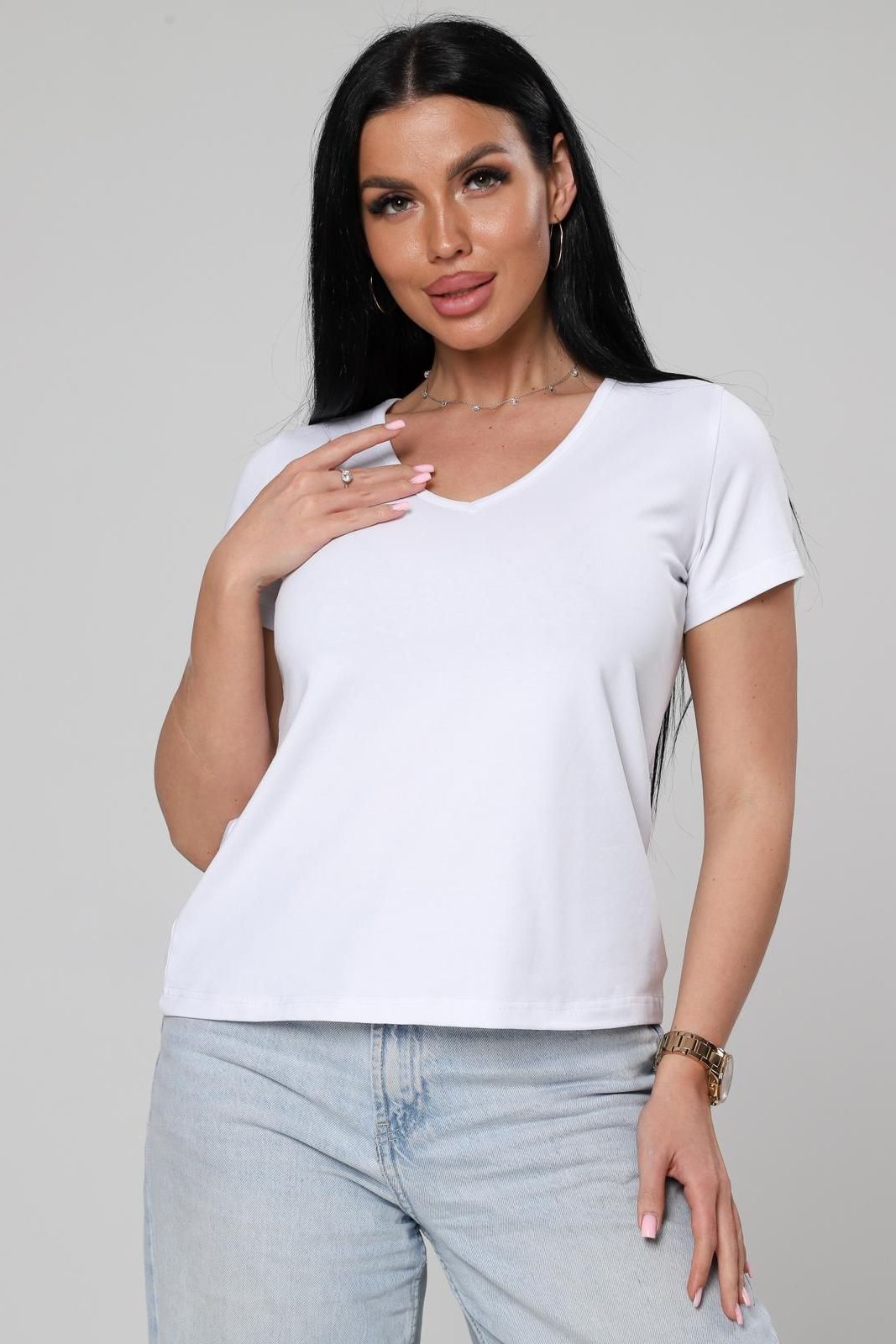 Футболка трикотажная белого цвета Iv-capriz