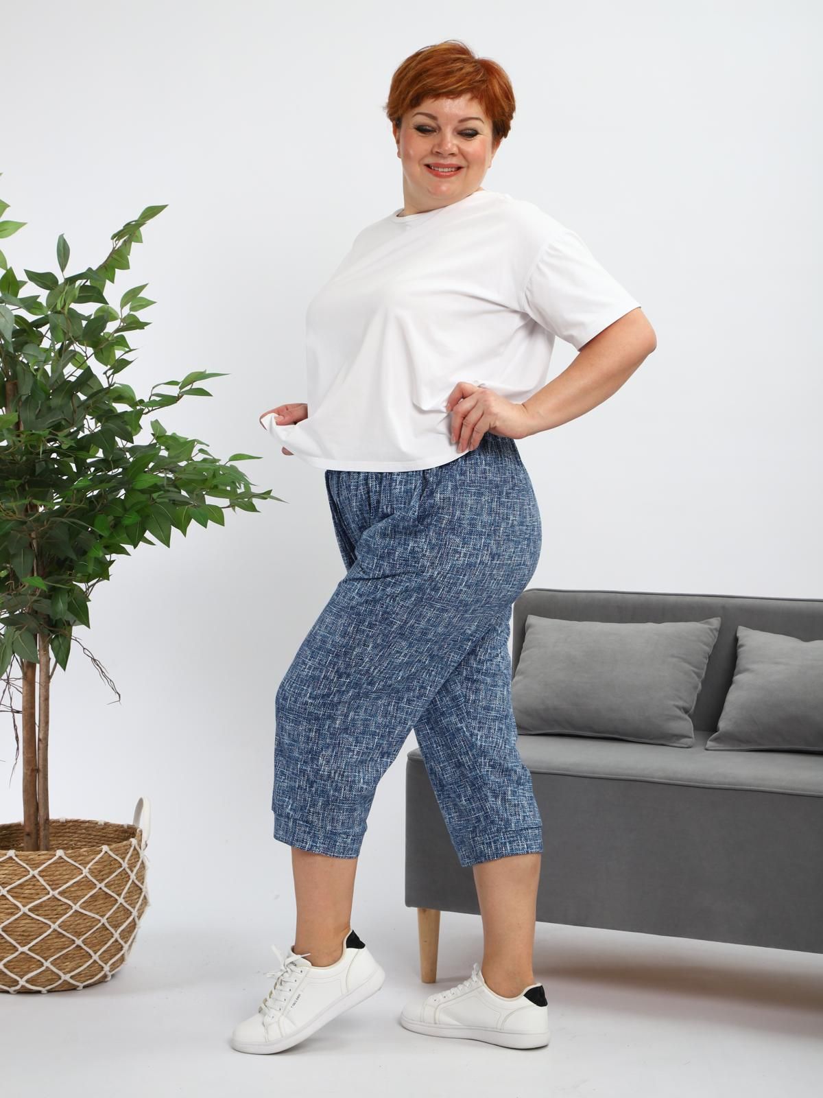 Бриджи синие из хлопка Iv-capriz(фото4)