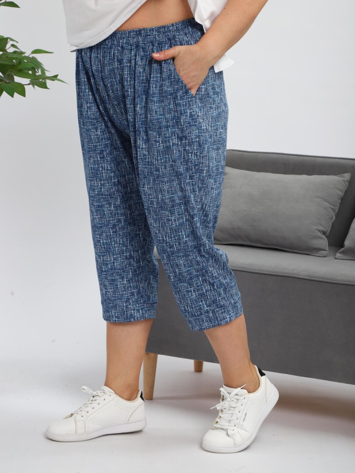 Бриджи синие из хлопка Iv-capriz(фото3)