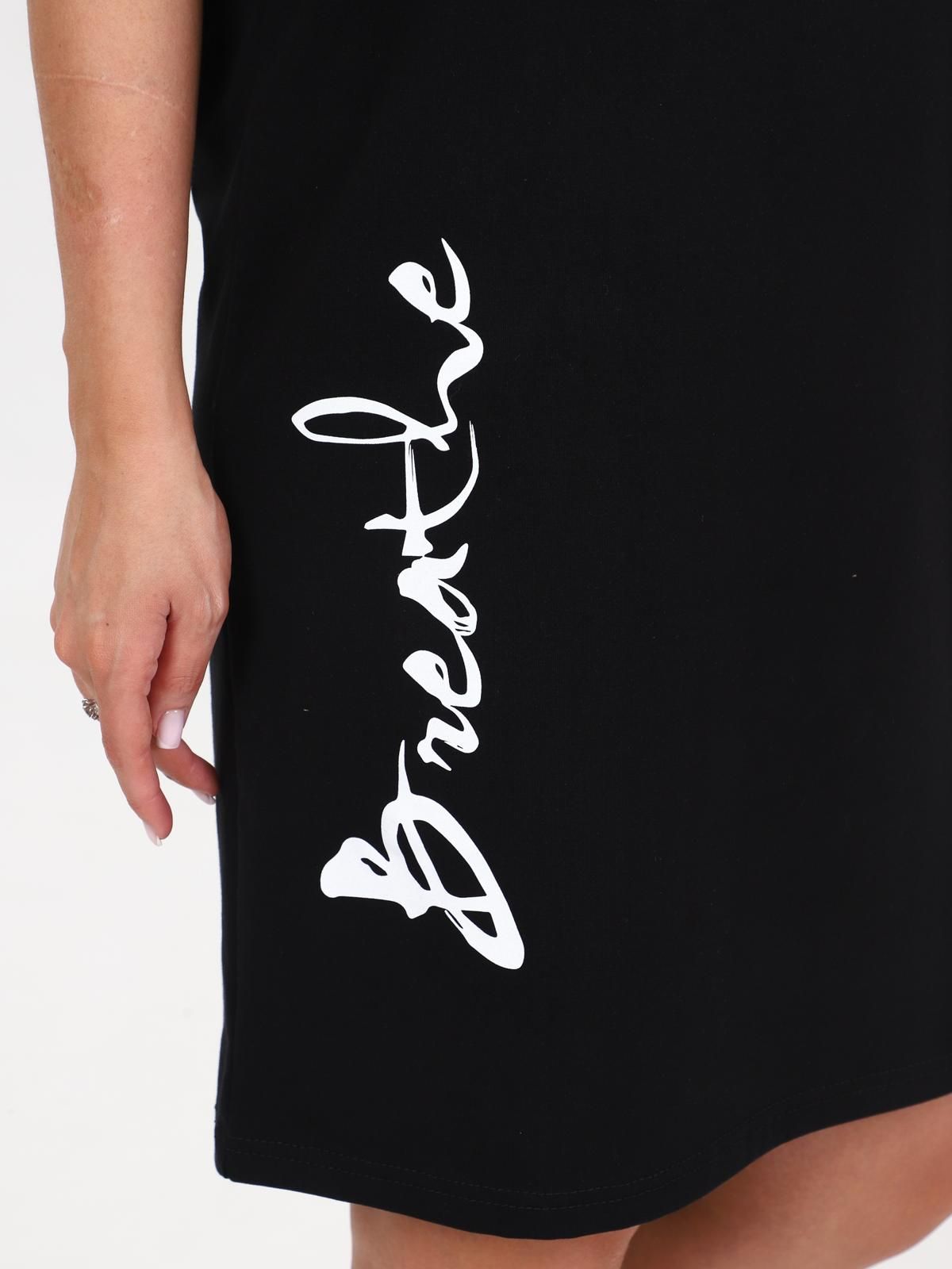 Платье трикотажное чёрного цвета с принтом Iv-capriz(фото6)