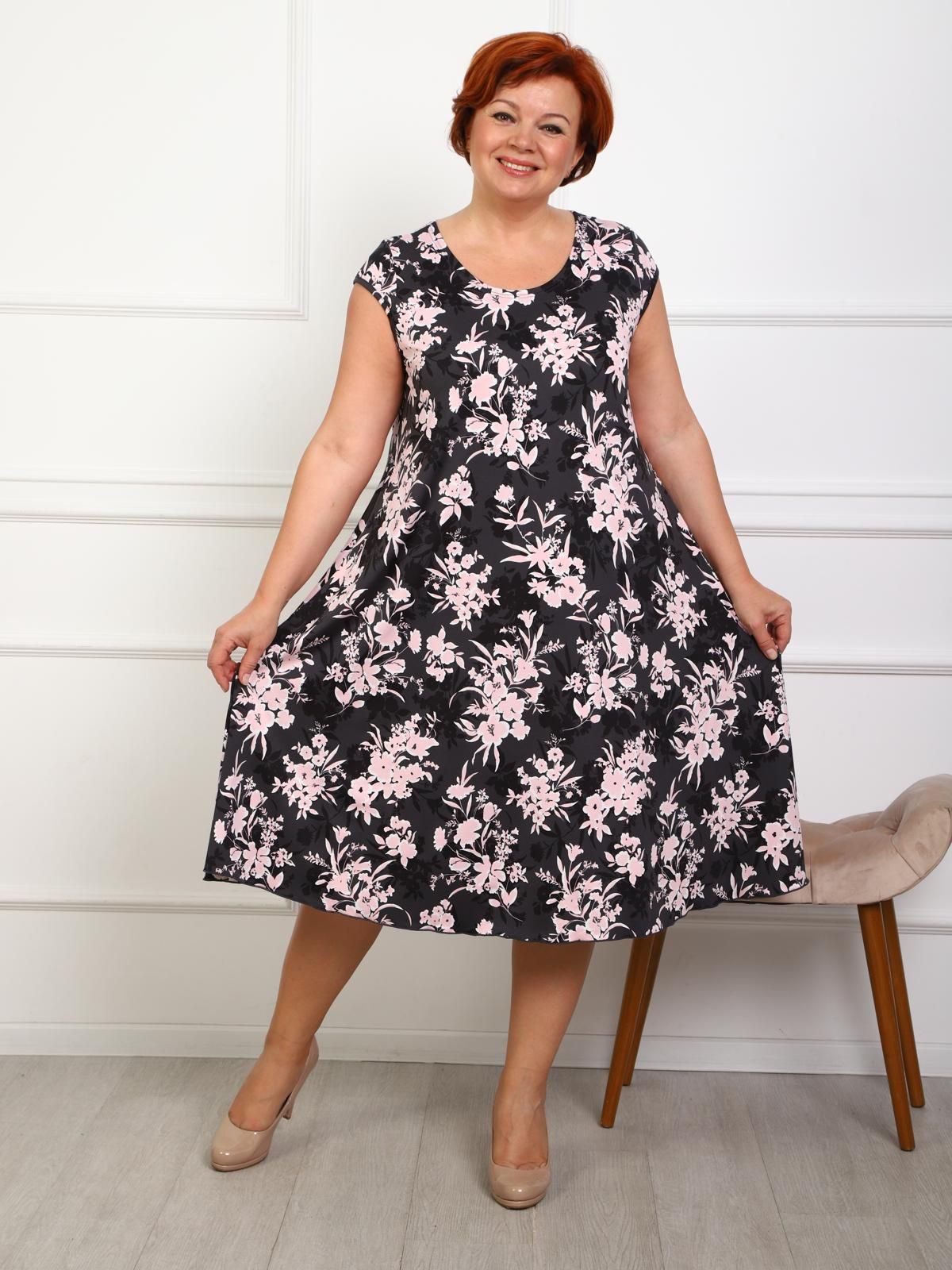 Платье трикотажное с принтом Iv-capriz(фото7)