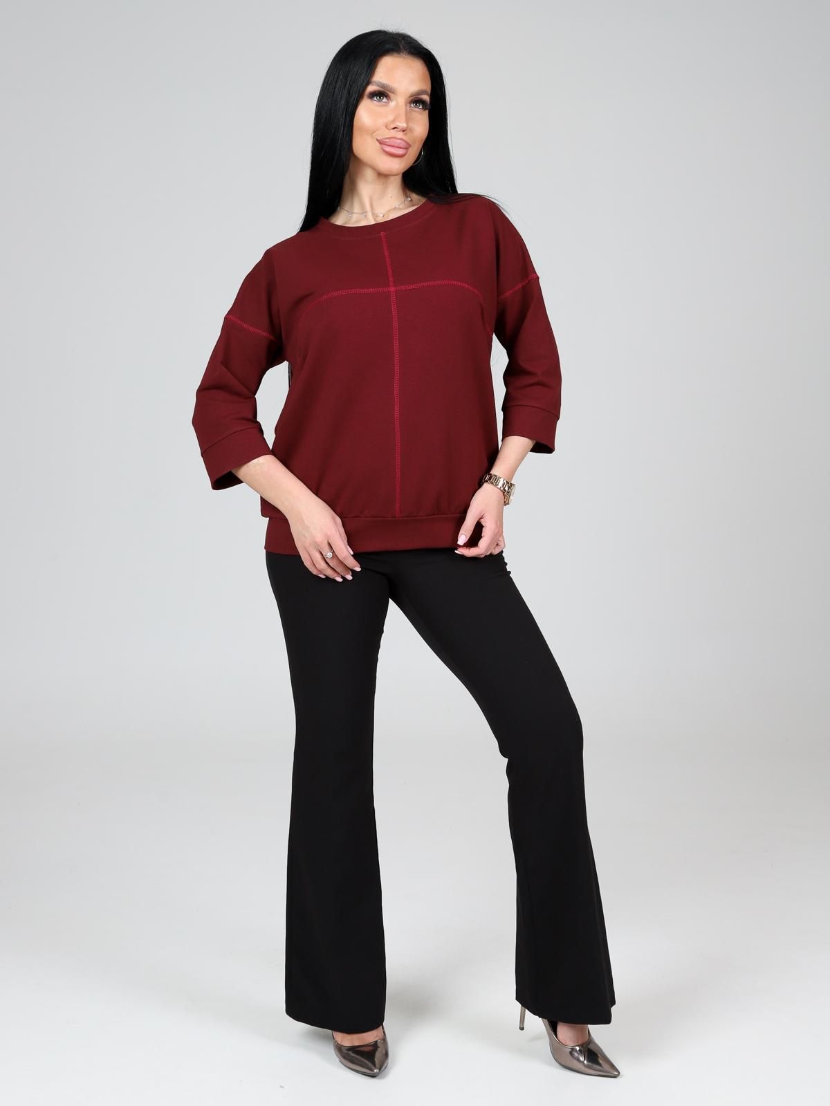 Свитшот бордовый из футера Iv-capriz(фото6)