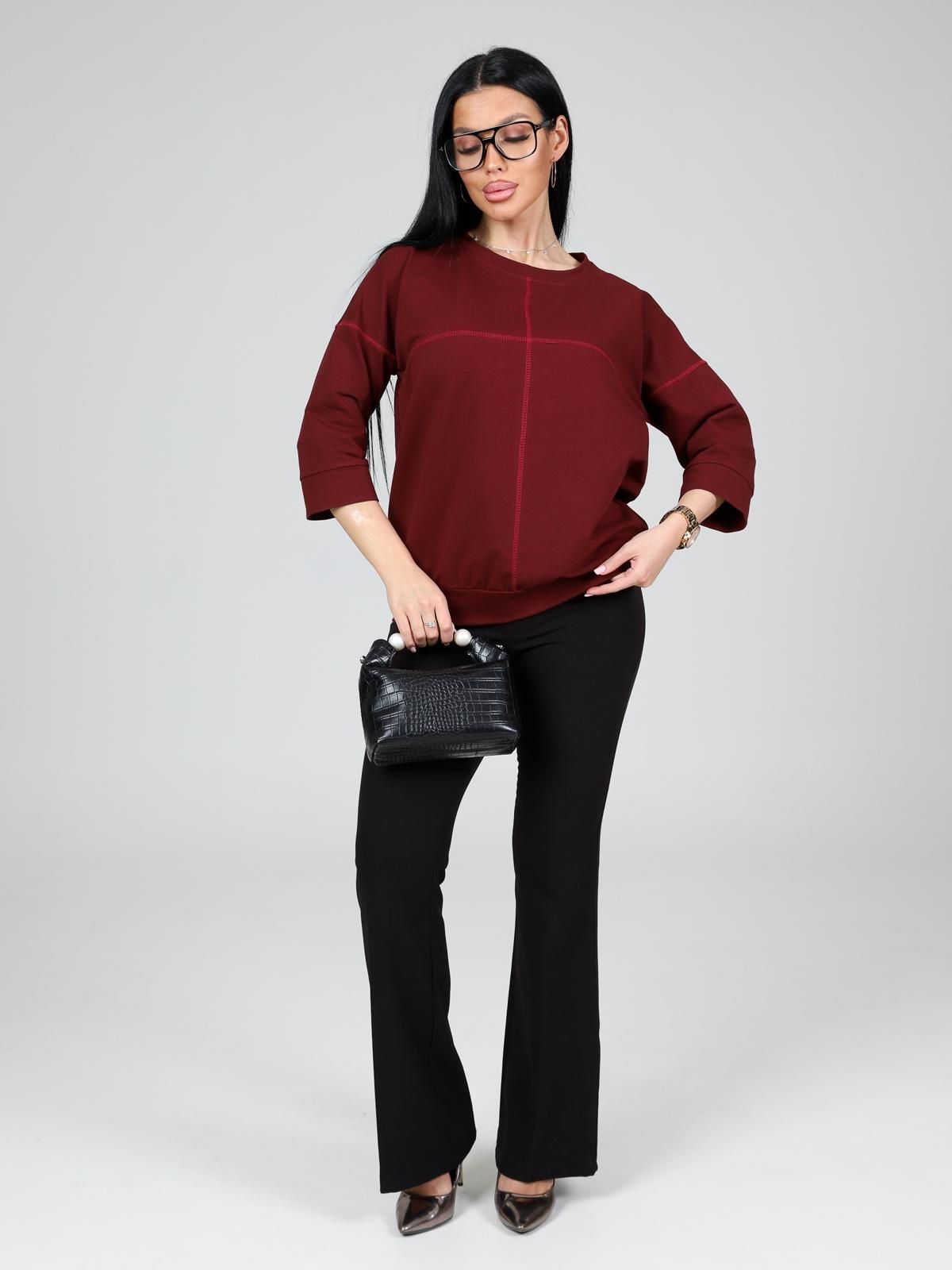 Свитшот бордовый из футера Iv-capriz(фото2)