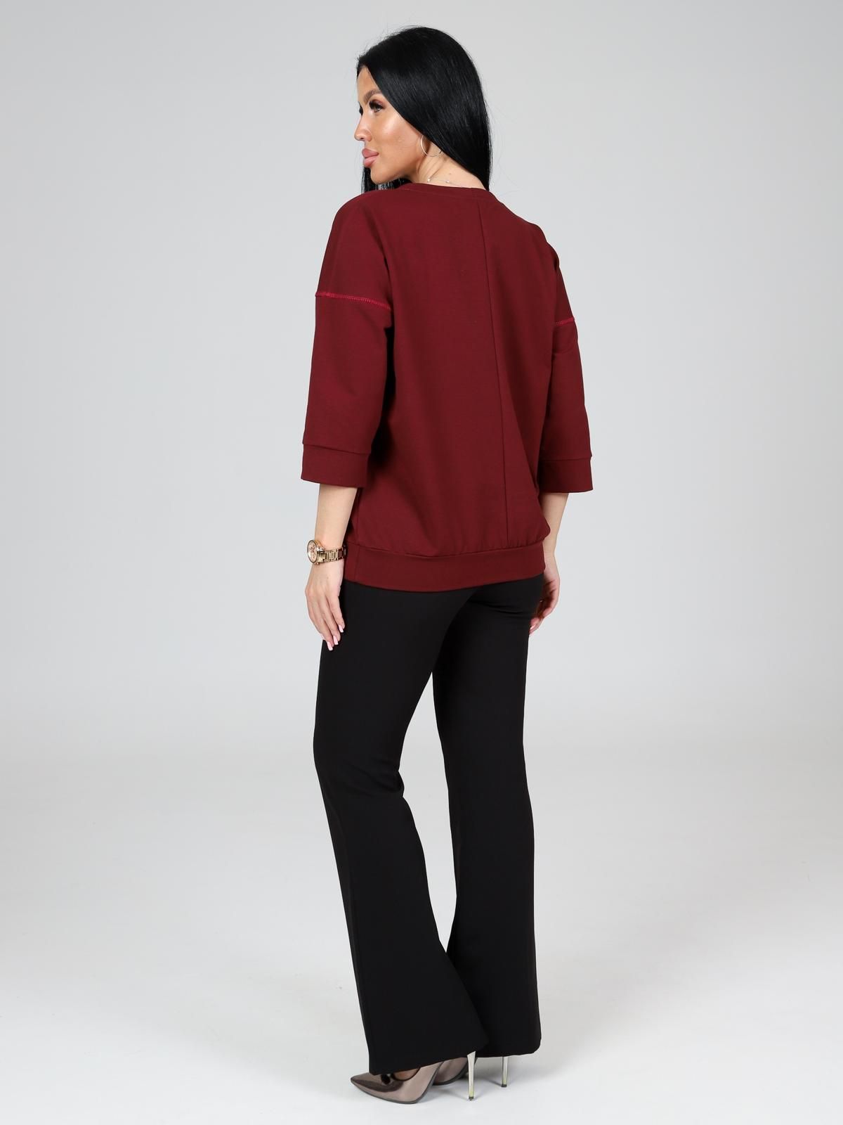 Свитшот бордовый из футера Iv-capriz(фото7)