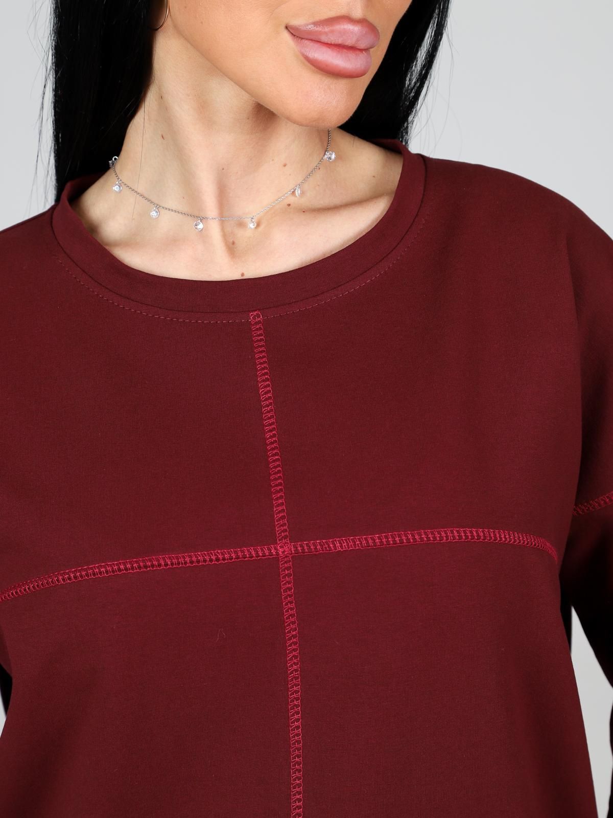 Свитшот бордовый из футера Iv-capriz(фото5)