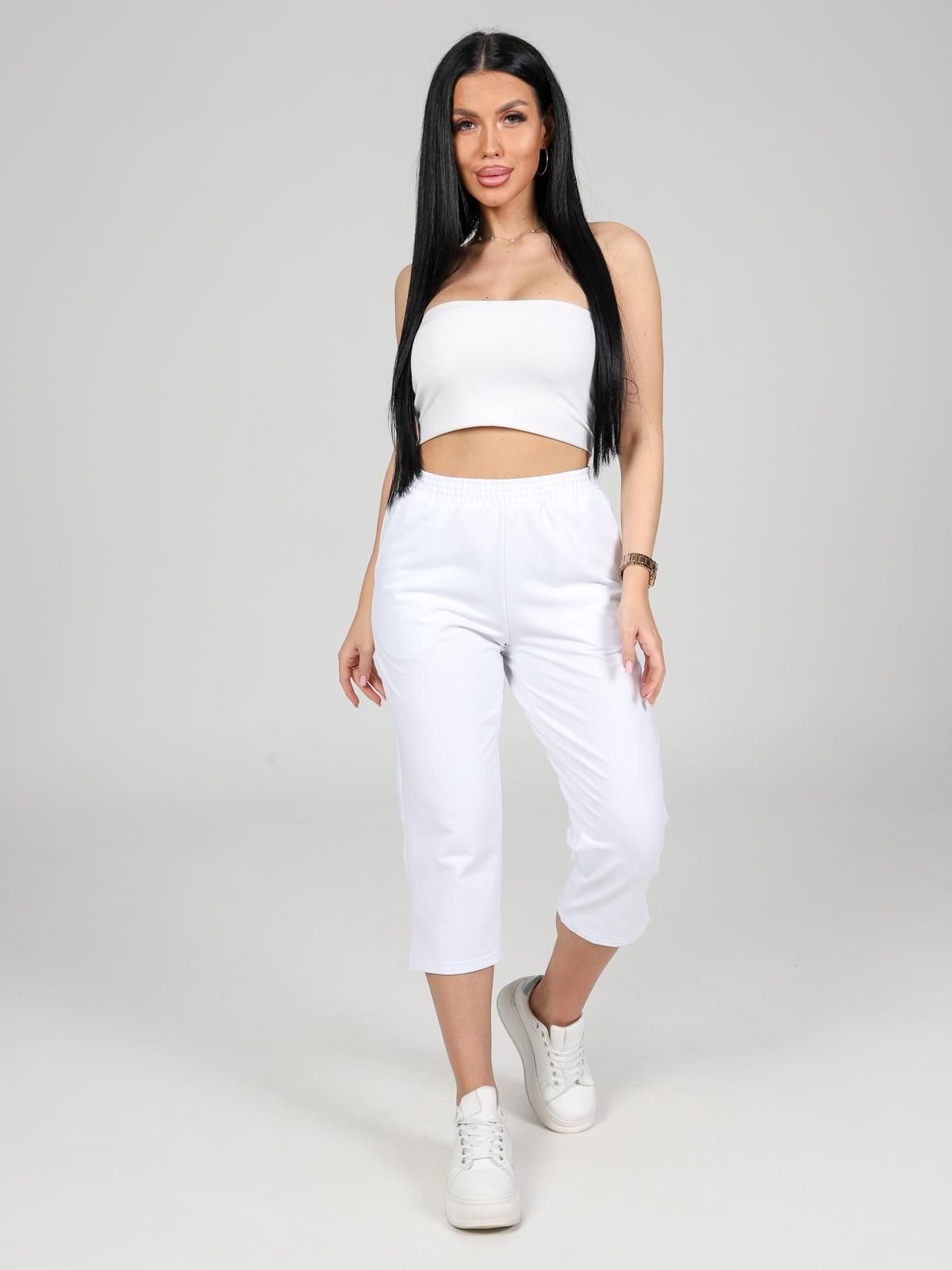 Бриджи трикотажные белого цвета Iv-capriz(фото8)